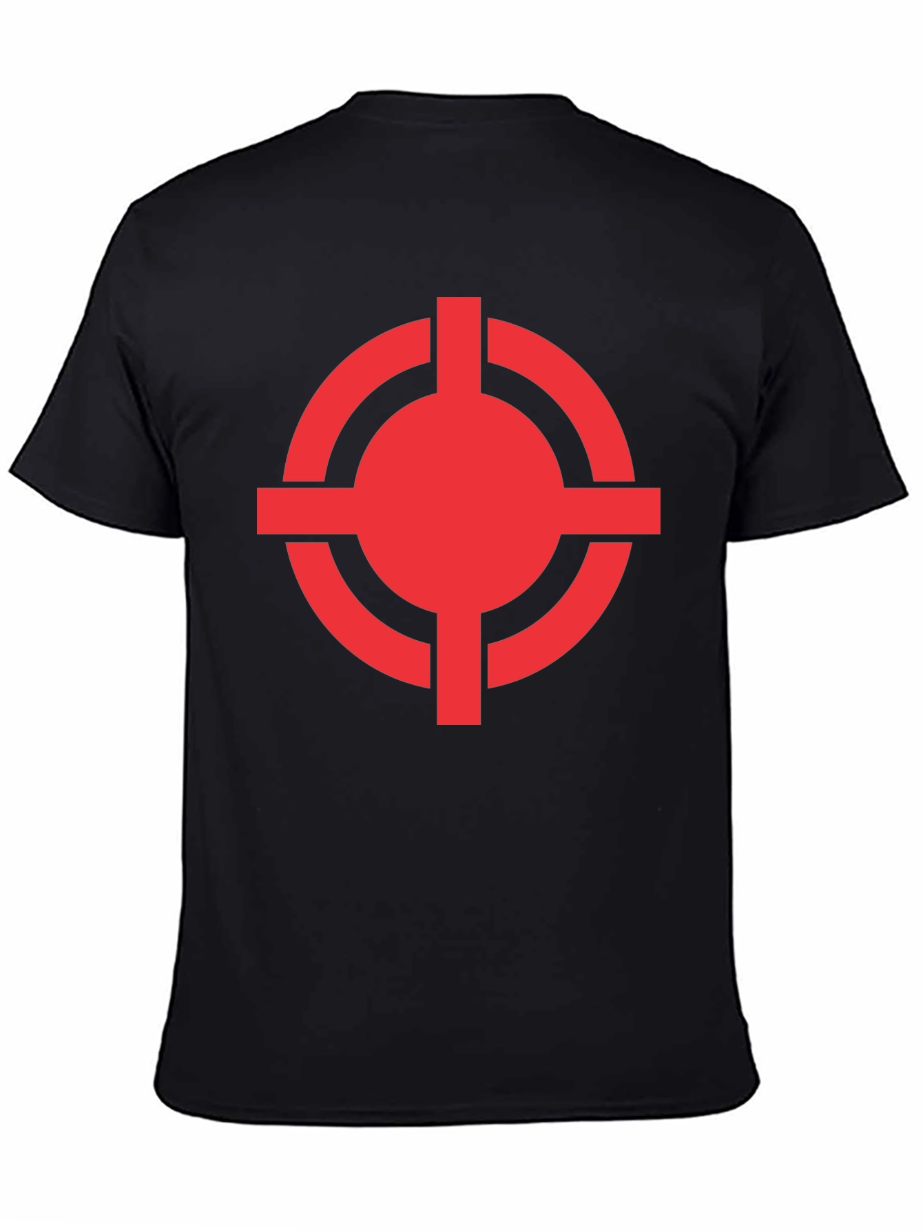 Black Red Target Graphic Black T-Shirt view 4