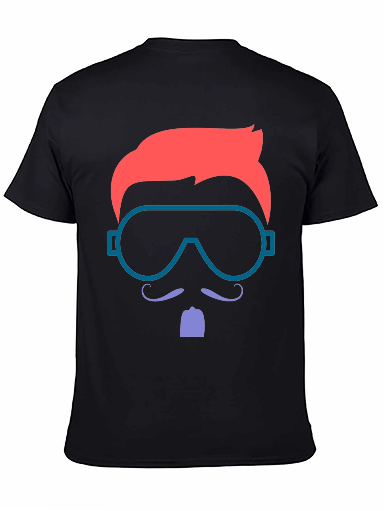 Black Retro Style T-Shirt with Graphic Design view 4