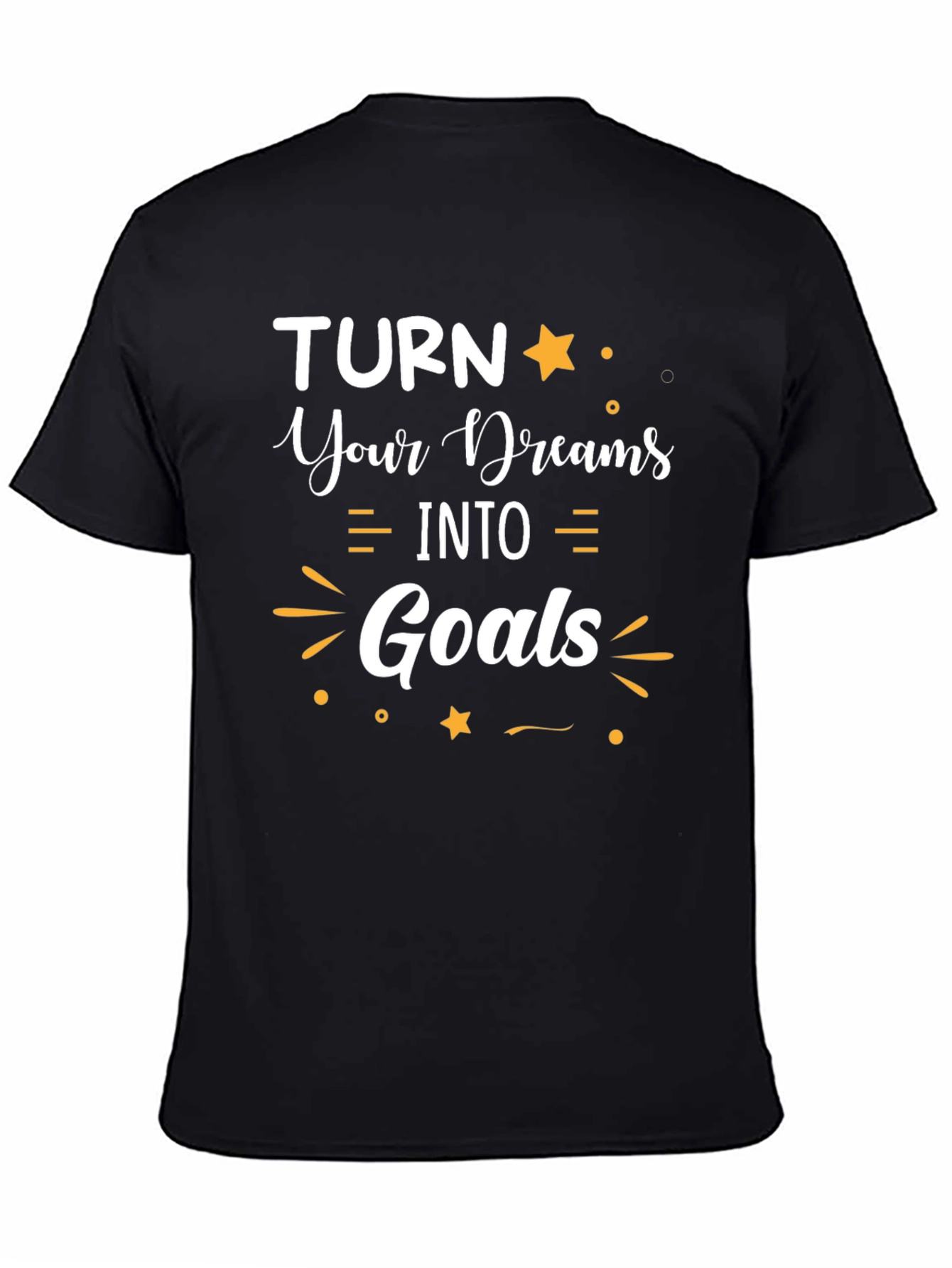 Black Turn Your Dreams Into Goals Graphic Tee view 4
