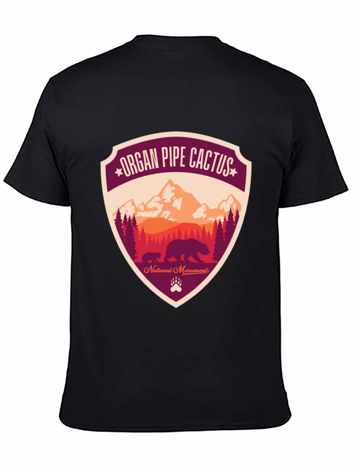 Black Organ Pipe Cactus National Monument T-Shirt view 4