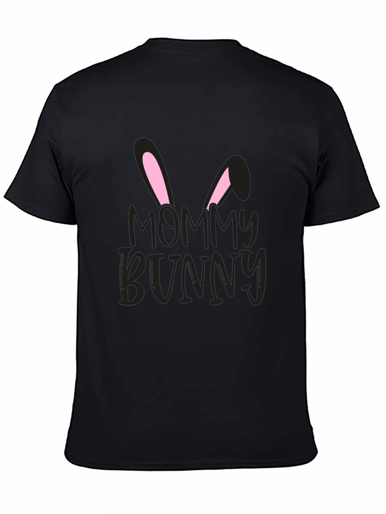 Black Mommy Bunny Easter T-Shirt view 4