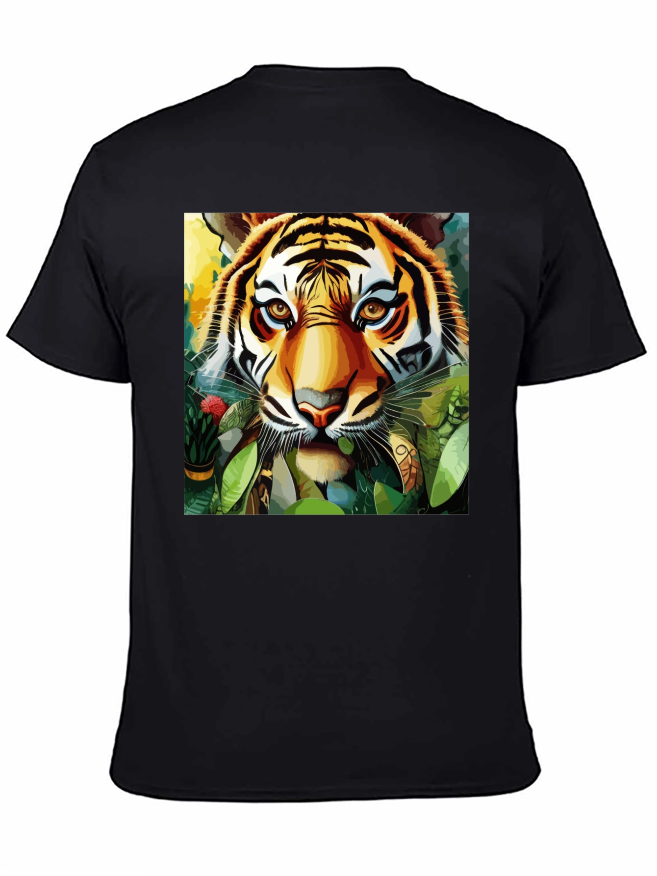 Black Tiger Portrait Graphic Tee - Bold Jungle Style view 4
