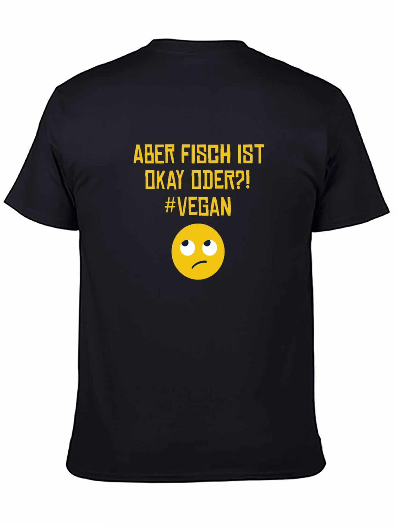Black Funny Vegan T-Shirt - Aber Fisch Ist Okay Oder? view 4
