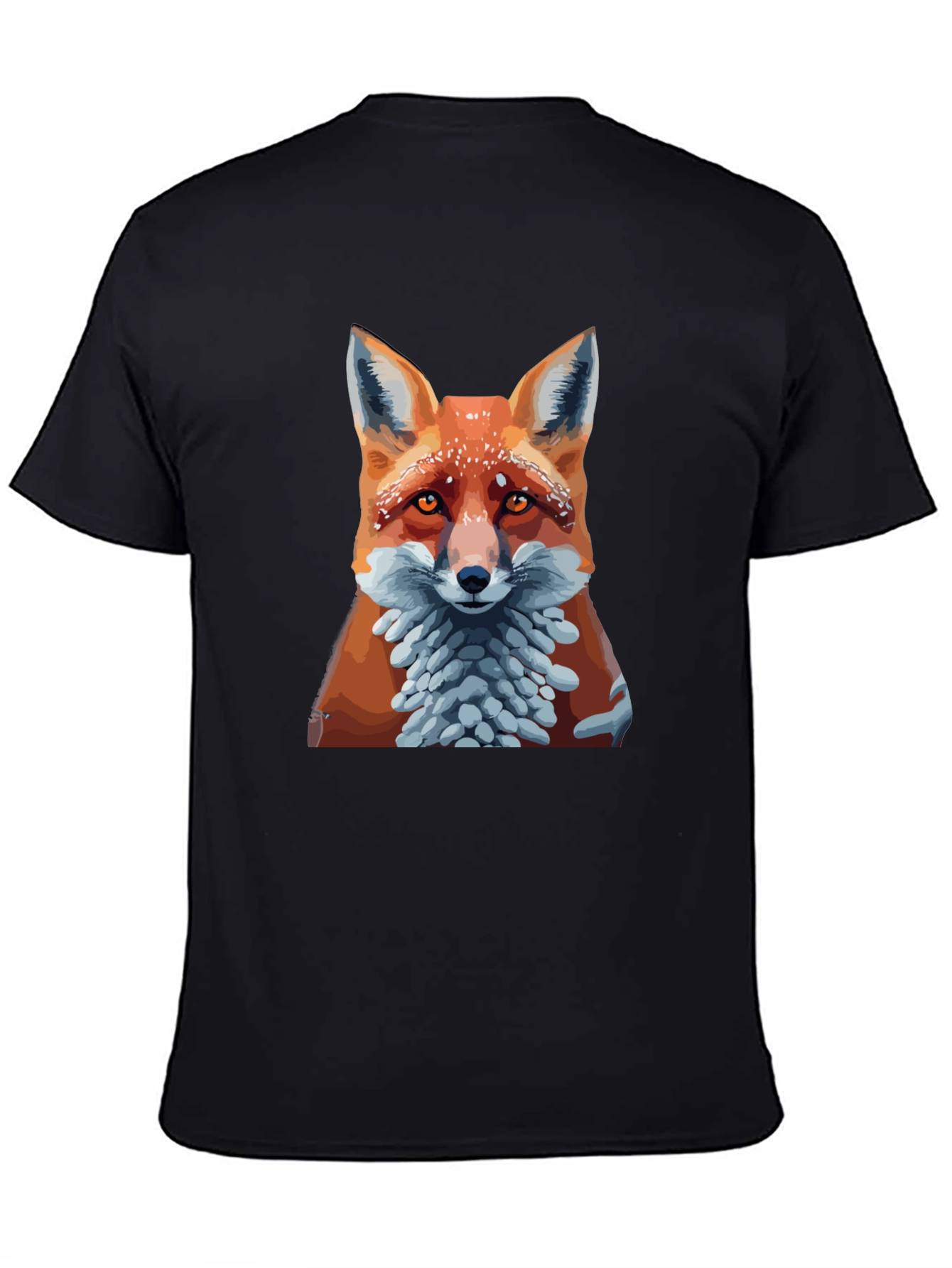 Black Fox Graphic T-Shirt - Stylish Animal Design view 4