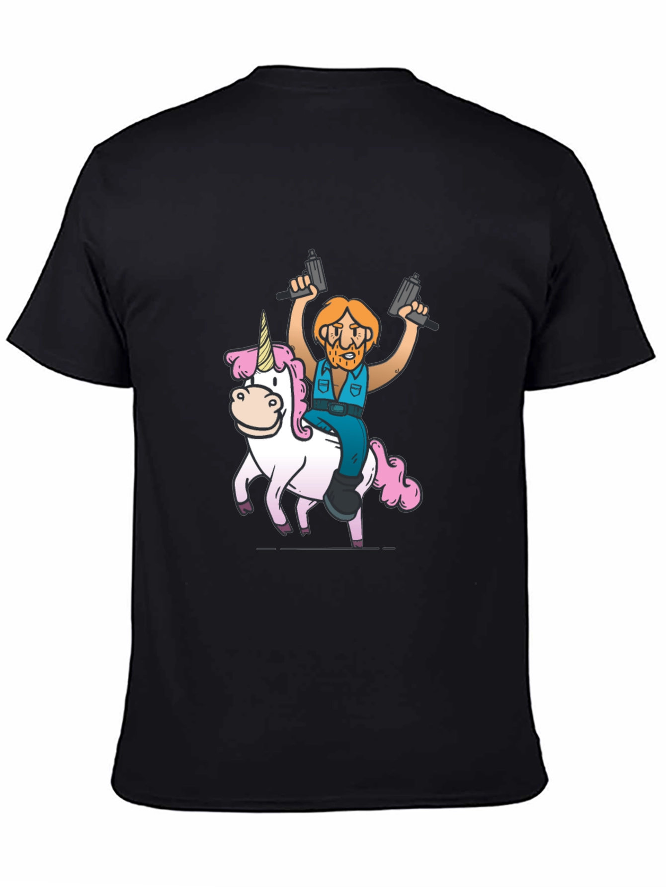 Black Unicorn Rider Graphic T-Shirt view 4