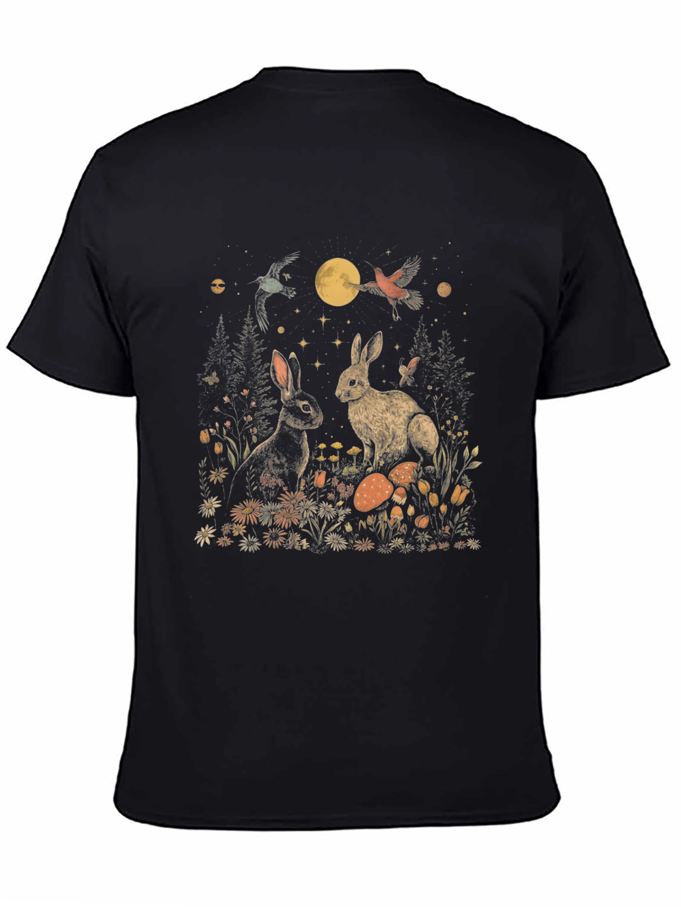 Black Enchanted Meadow Graphic Tee view 4