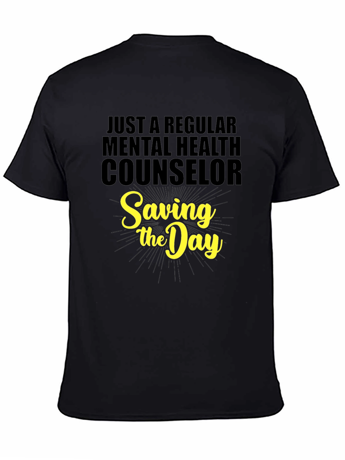 Black Mental Health Counselor T-Shirt - Saving the Day view 4
