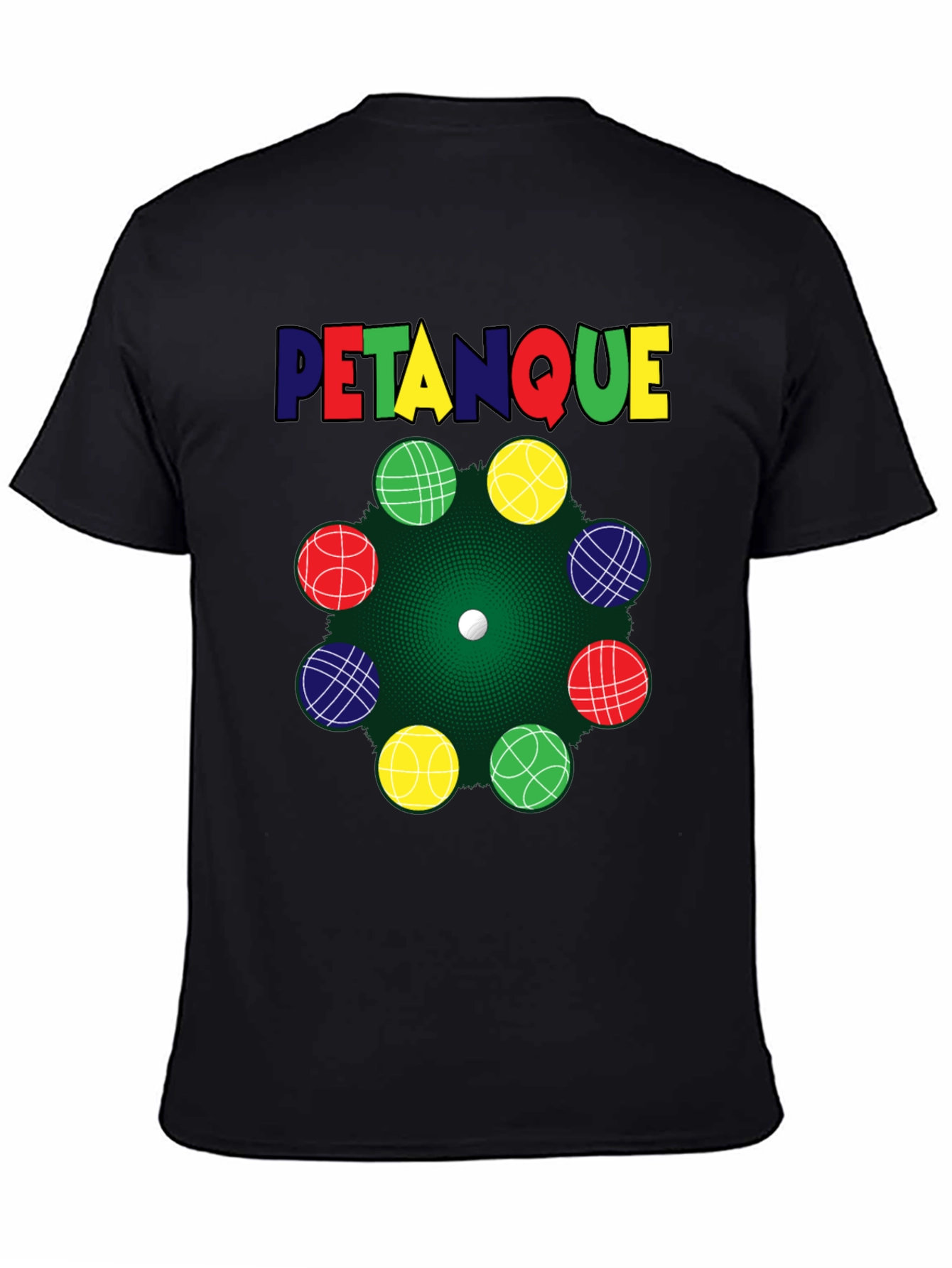 Black Pétanque Graphic T-Shirt view 4