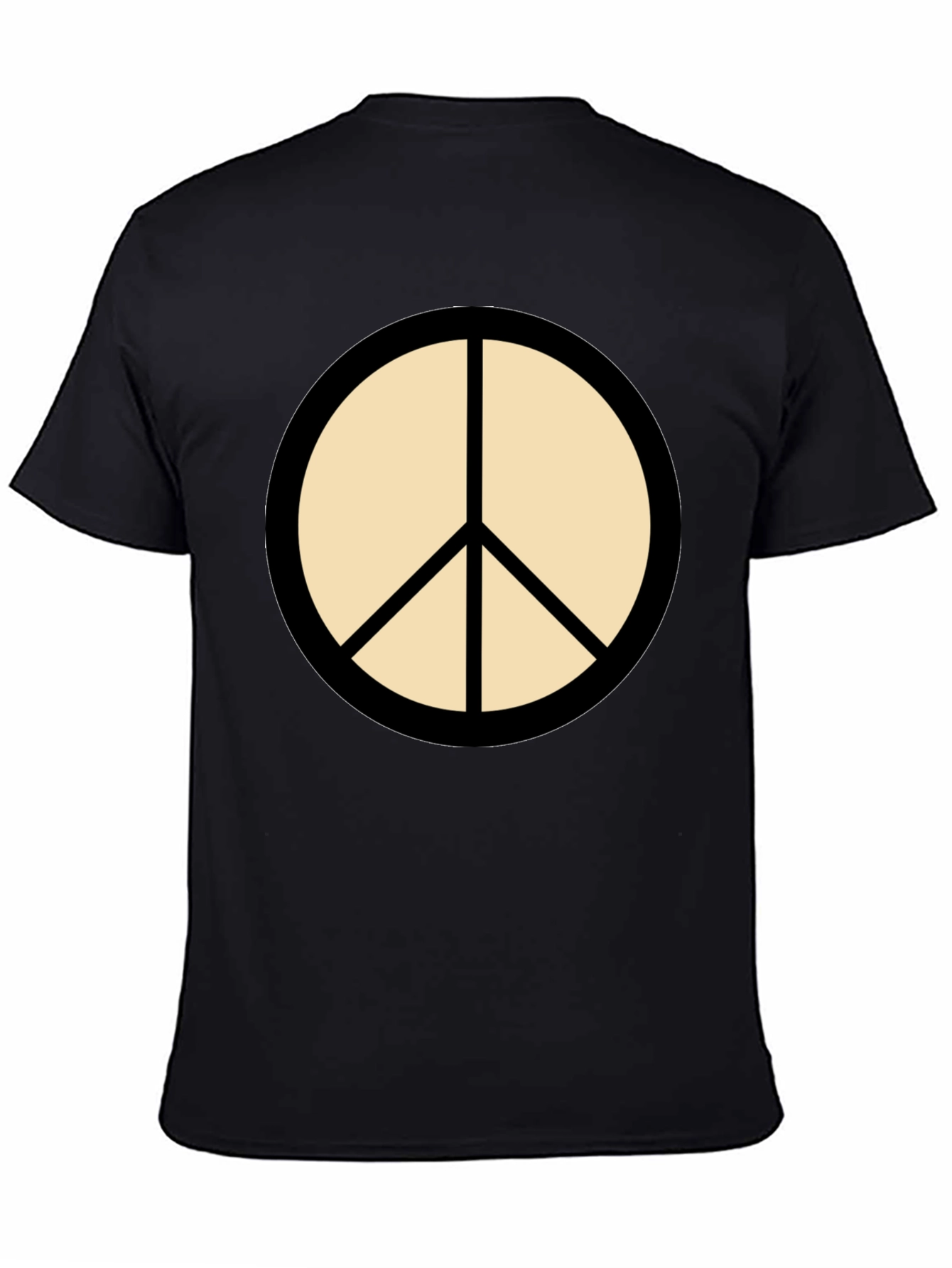 Black Peace Sign T-Shirt - Stylish & Comfortable Casual Wear view 4