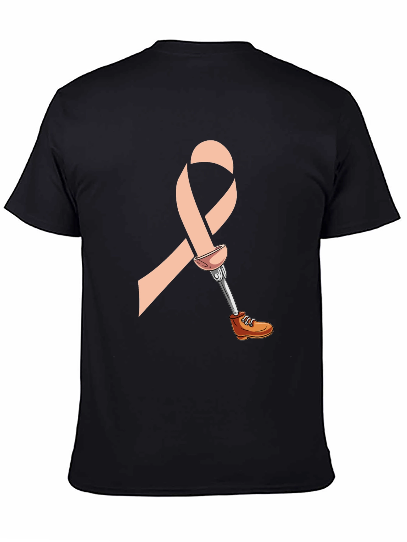 Black Prosthetic Awareness Ribbon Graphic T-Shirt view 4