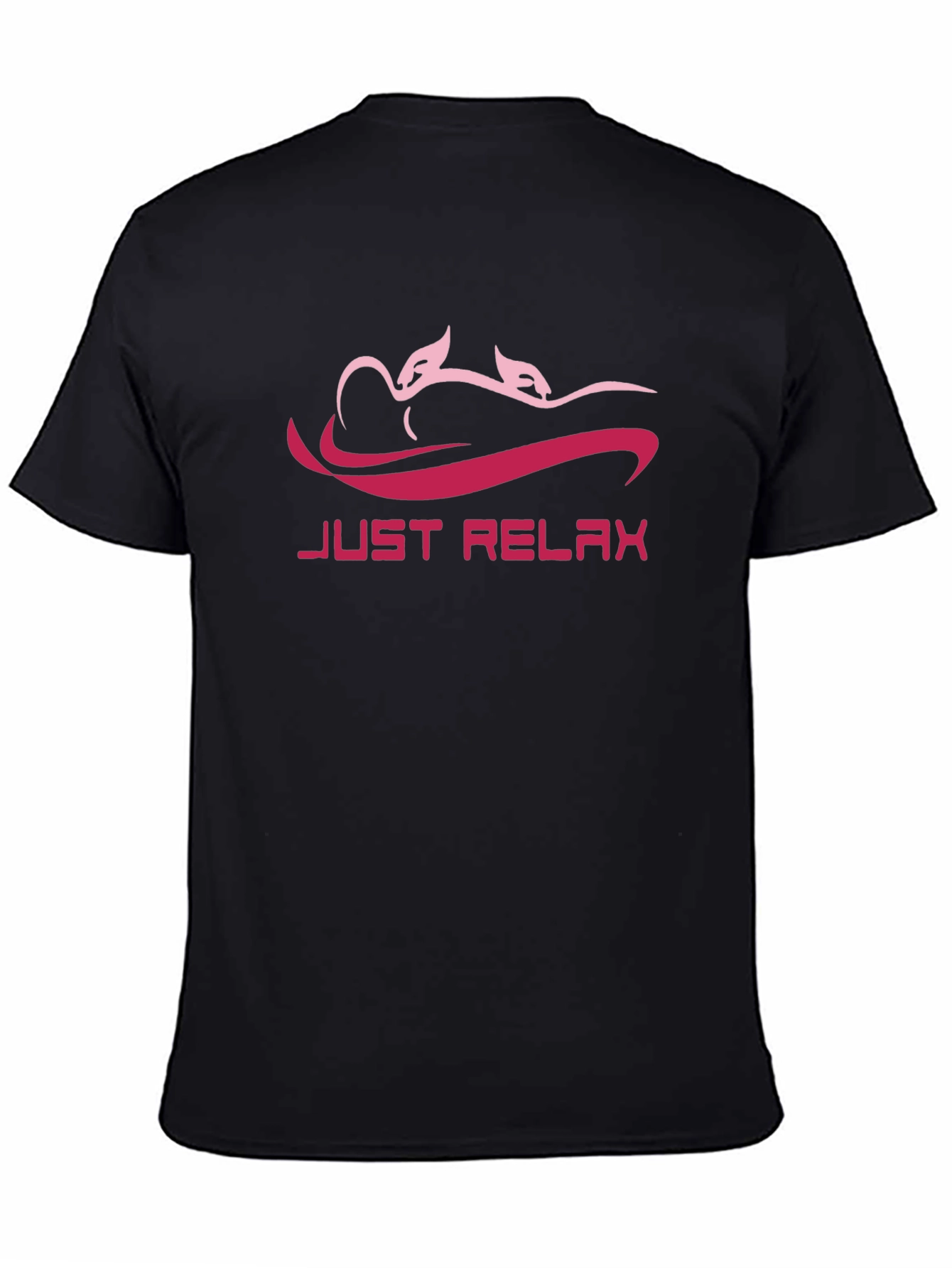 Black Just Relax Tee - Stylish Graphic T-Shirt view 4