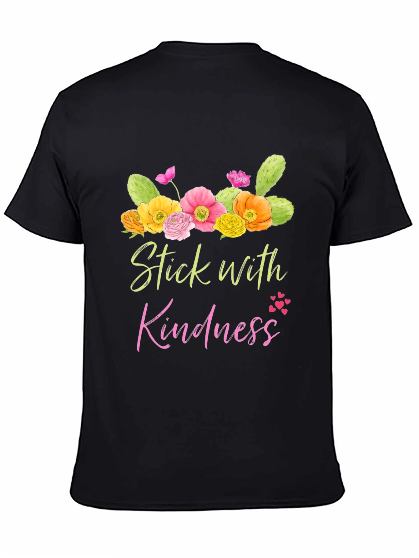 Black Stick with Kindness Graphic Tee view 4