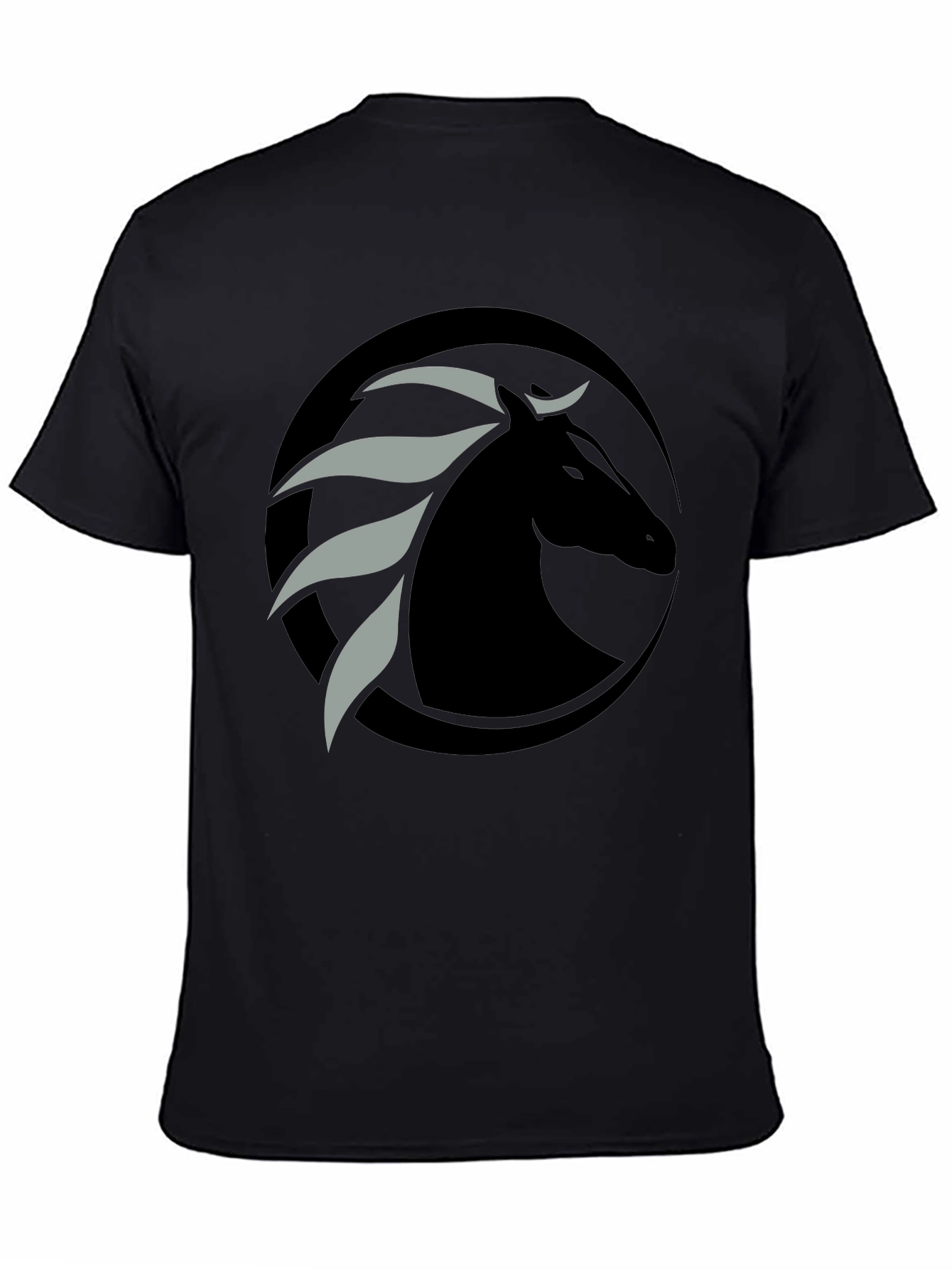 Black Black Horse Graphic Tee - Stylish Men's T-Shirt view 4