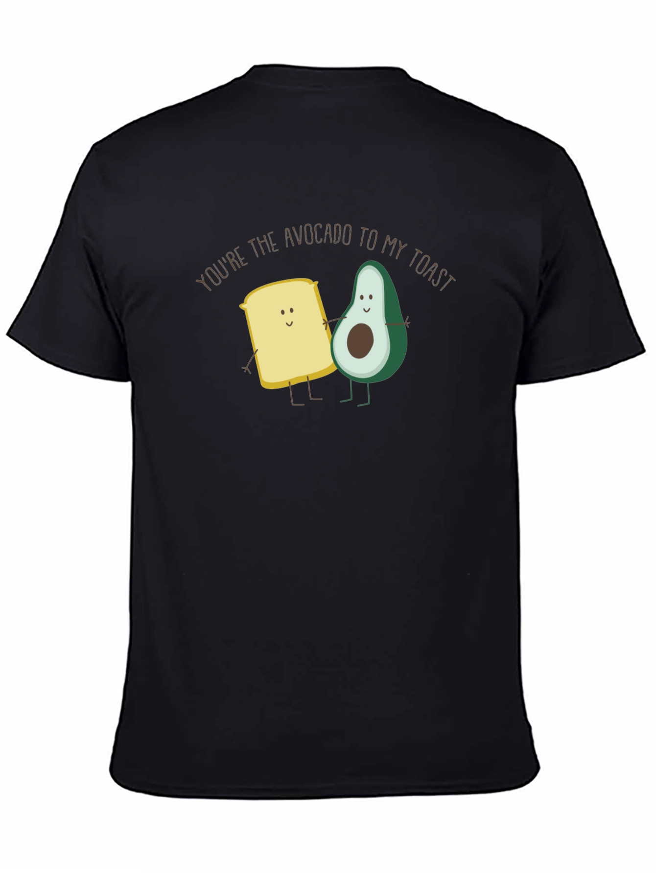Black Avocado Toast Funny Graphic Tee - Black view 4