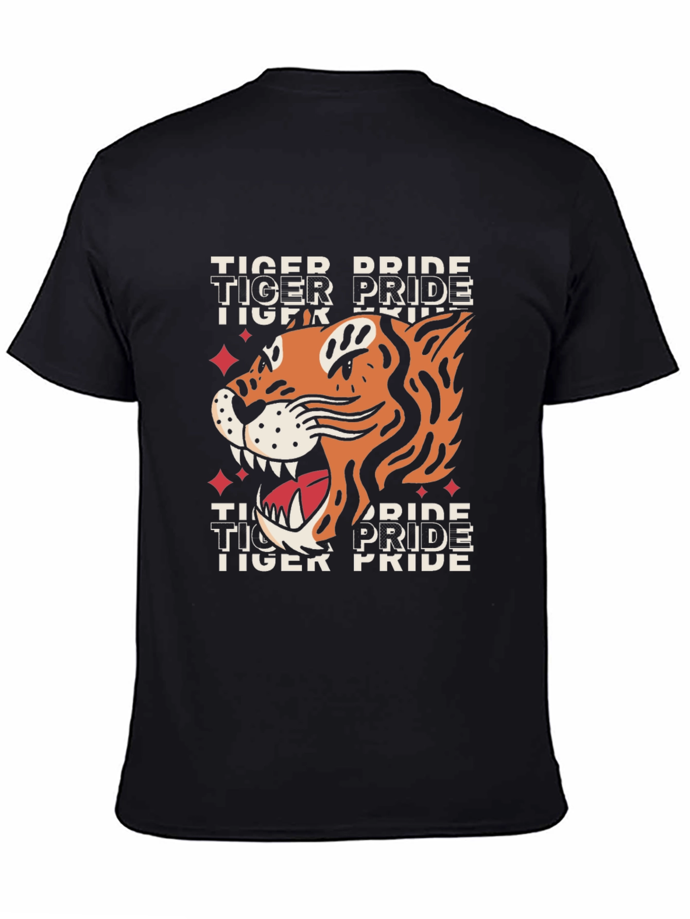 Black Tiger Pride Graphic Tee - Bold Animal Print view 4