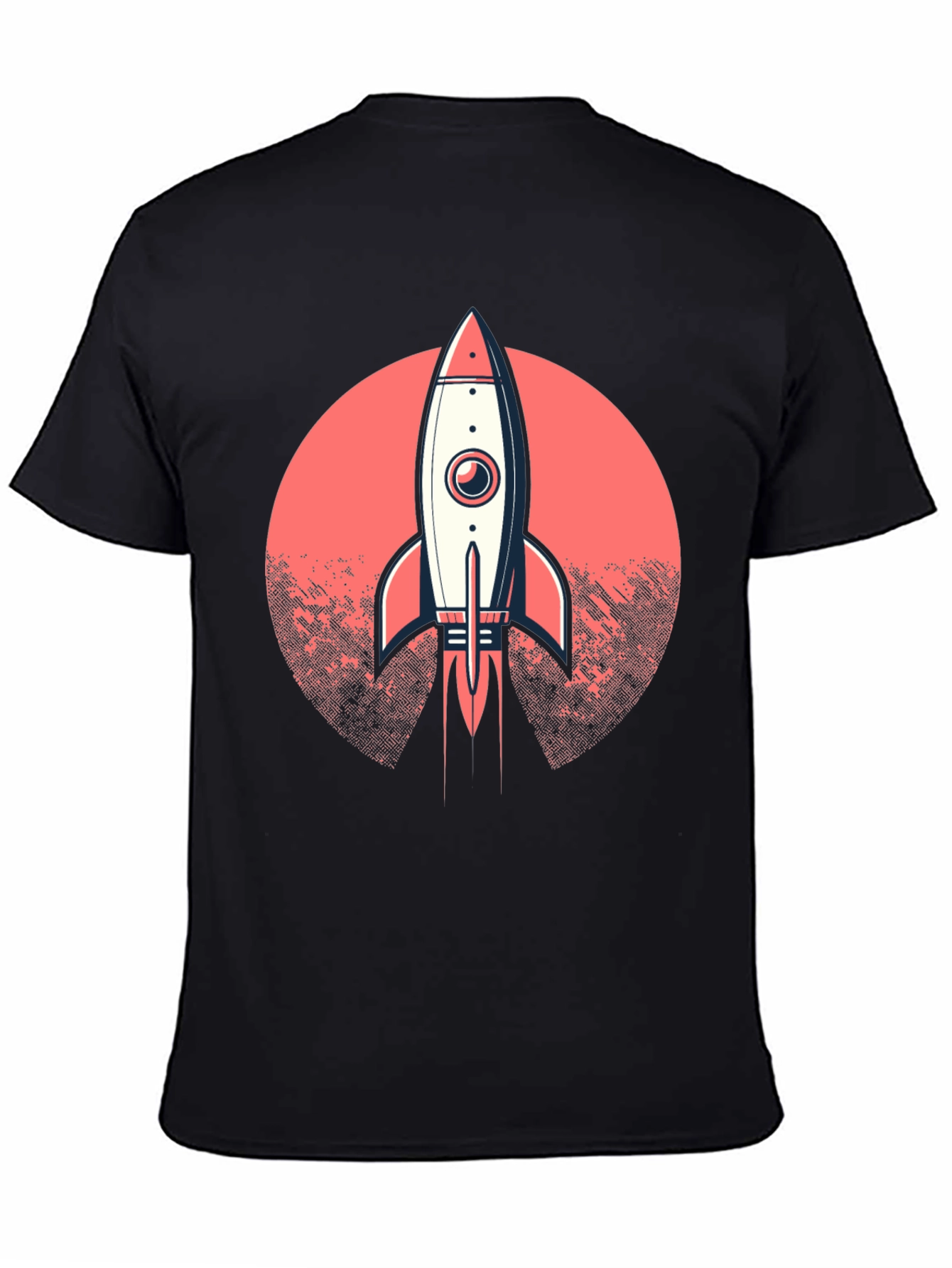 Black Rocket Launch Graphic T-Shirt - Black view 4