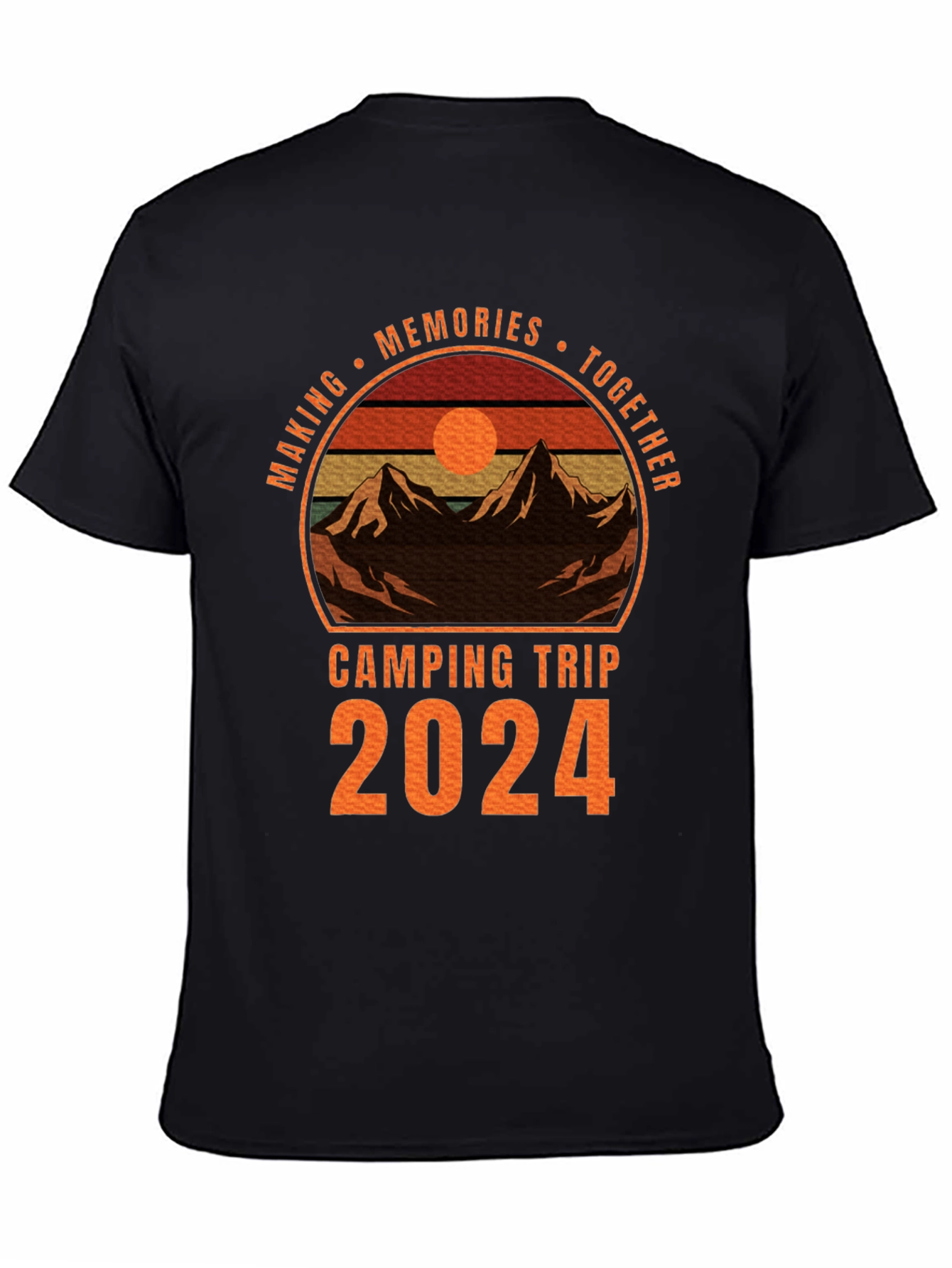 Black Camping Trip 2024 Memories T-Shirt view 4