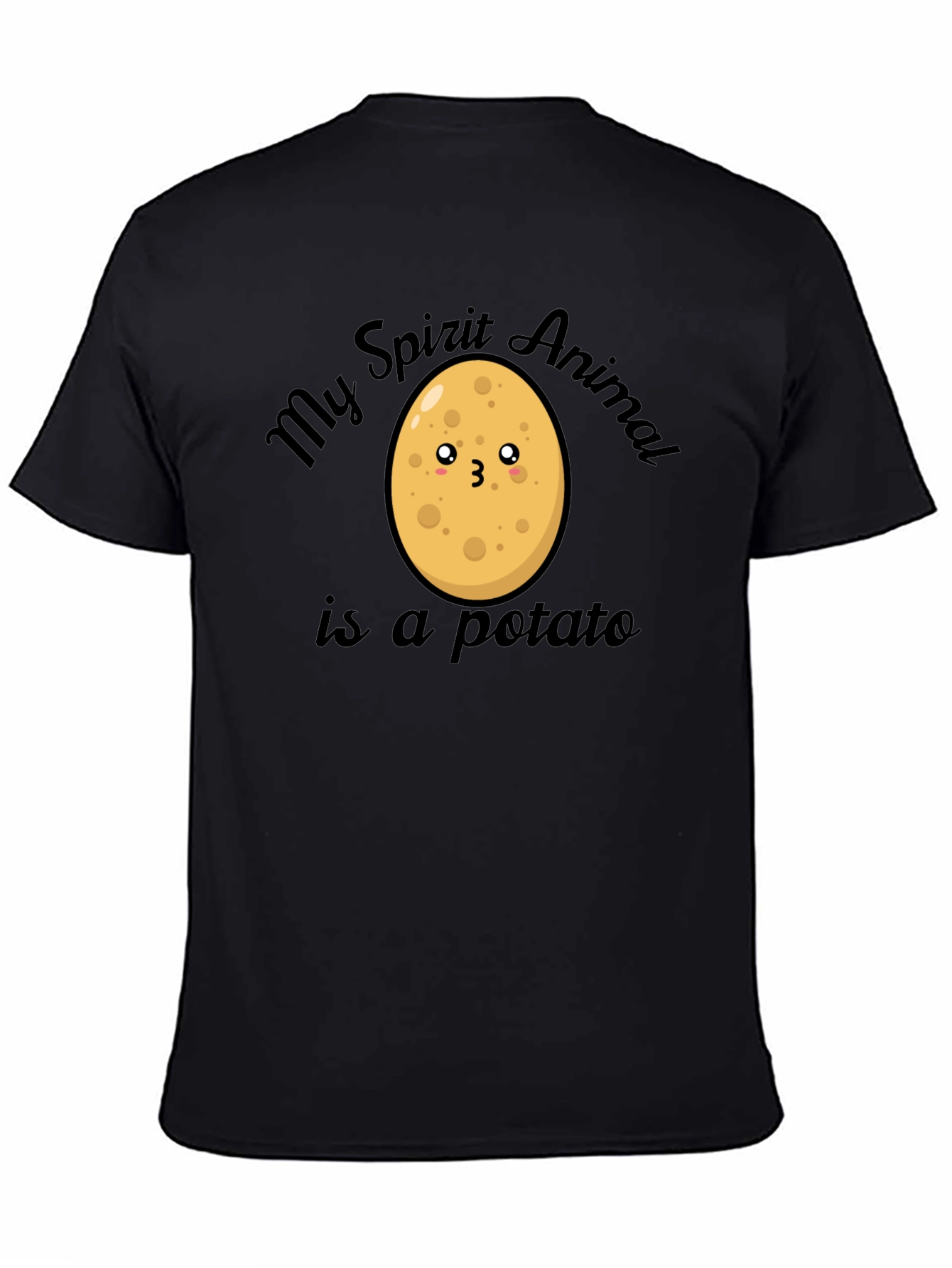 Black My Spirit Animal is a Potato T-Shirt view 4