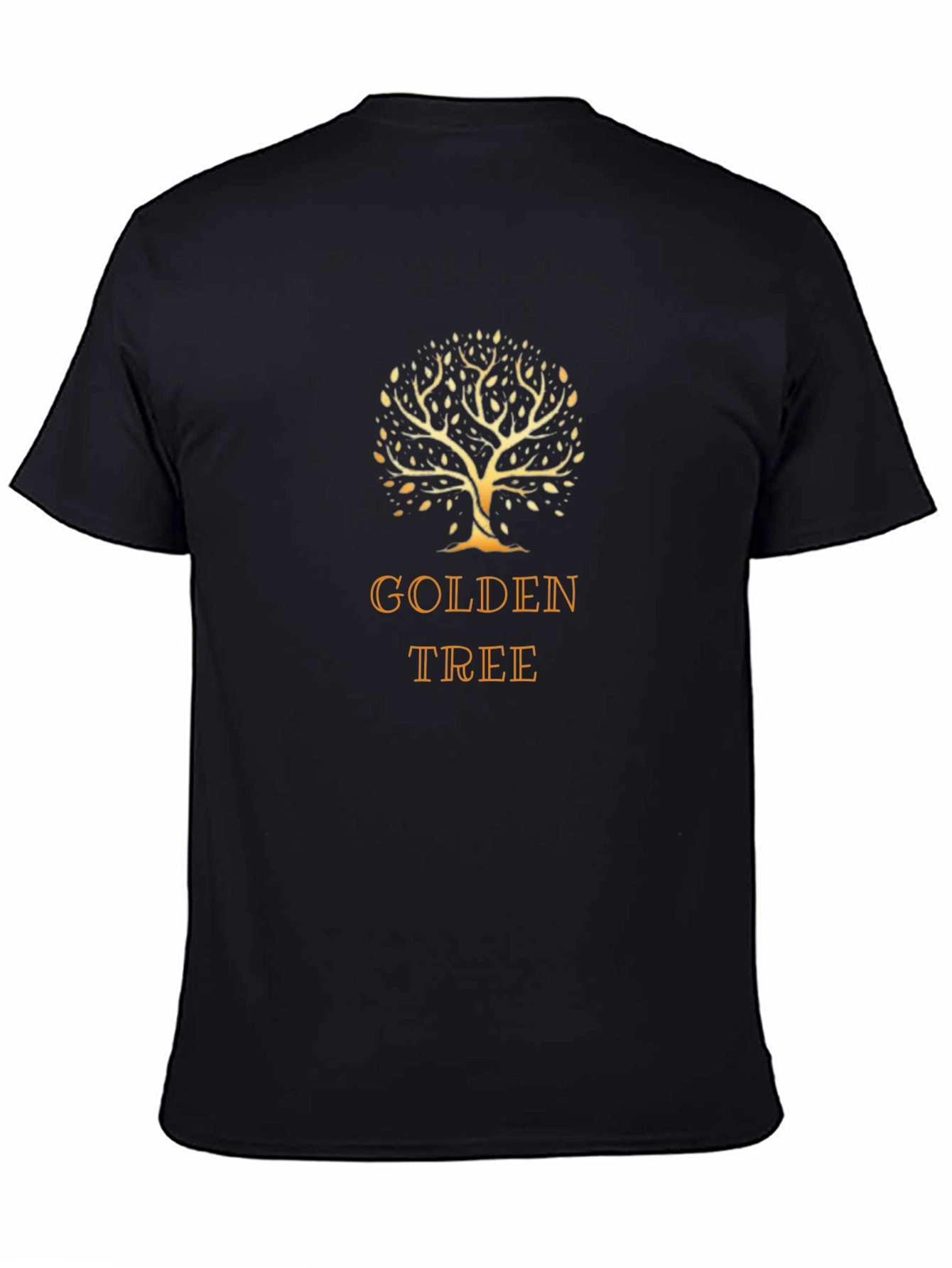 Black Golden Tree Graphic T-Shirt - Stylish Unisex Tee view 4