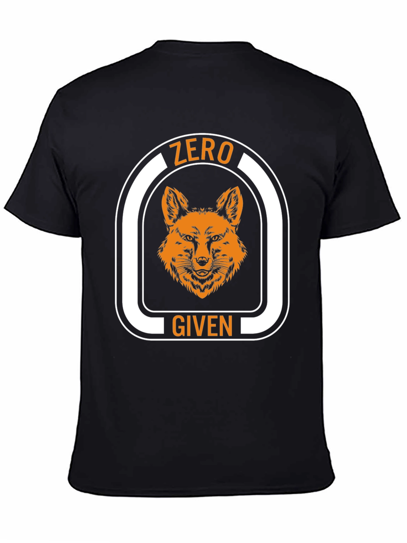 Black Zero Fox Given Graphic Tee - Novelty T-Shirt view 4