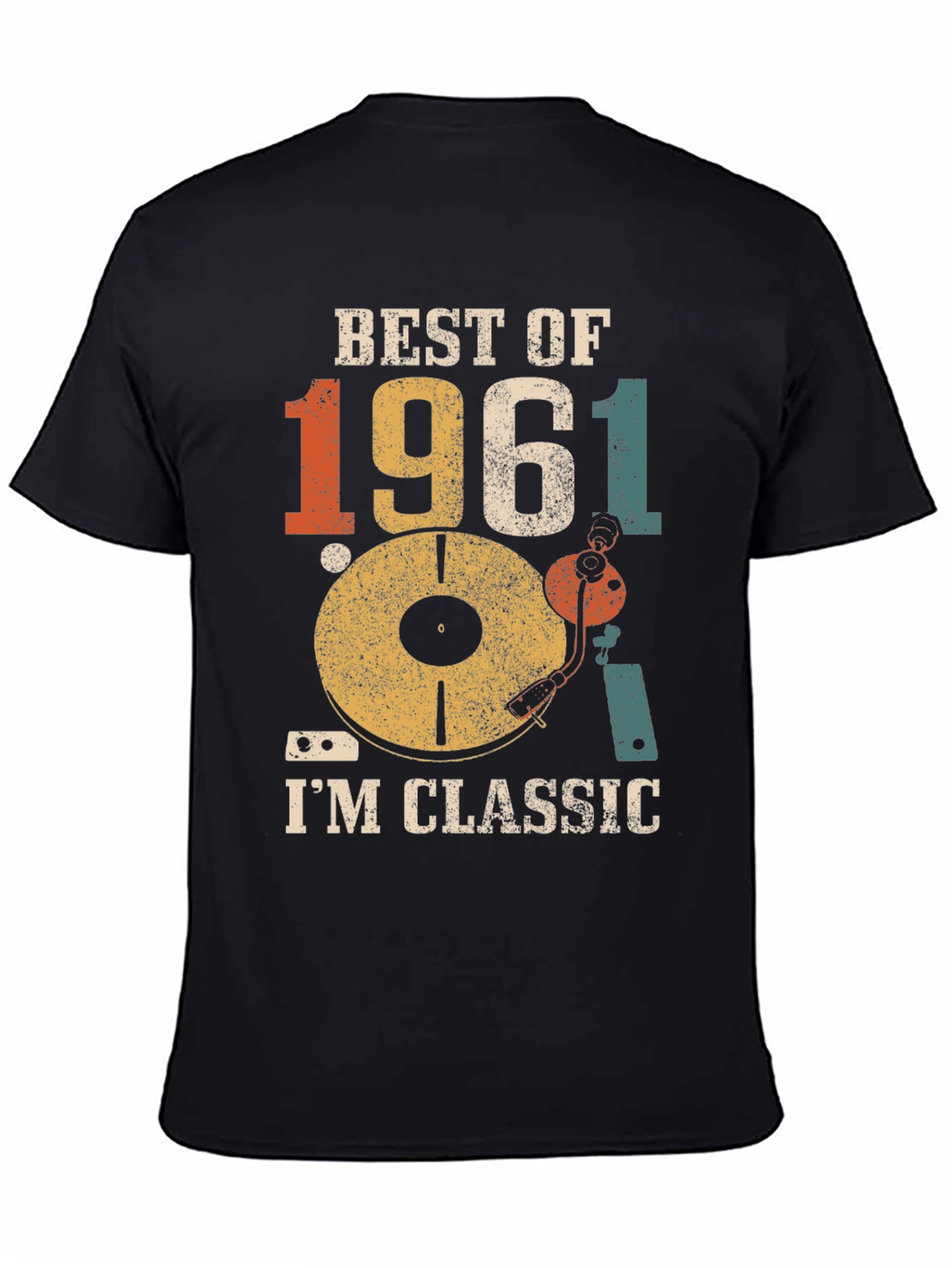 Black Best of 1961 Classic Graphic T-Shirt view 4