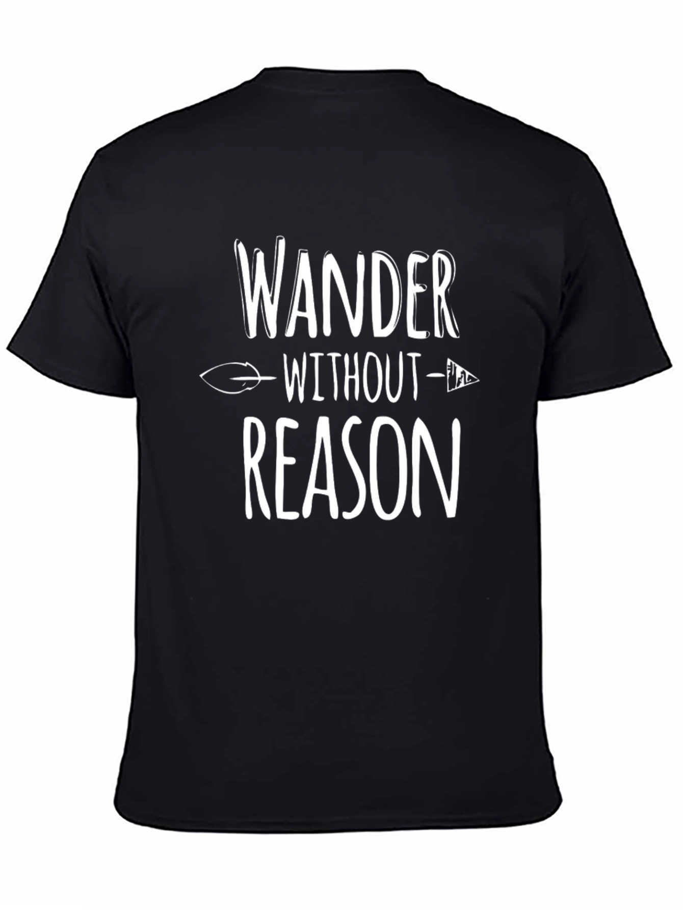Black Wander Without Reason Black Graphic Tee view 4