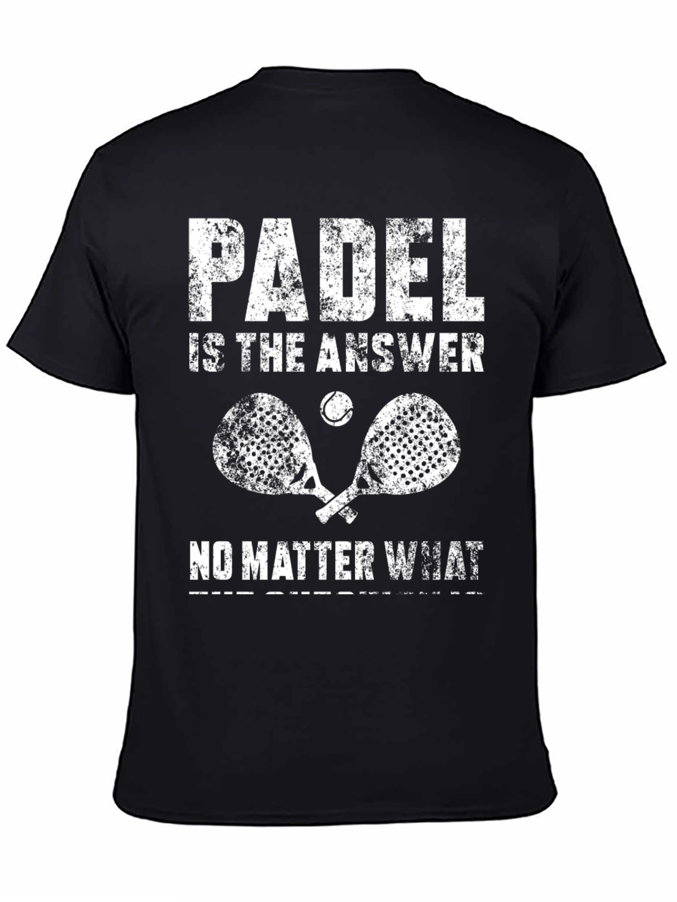 Black Padel Is The Answer T-Shirt view 4