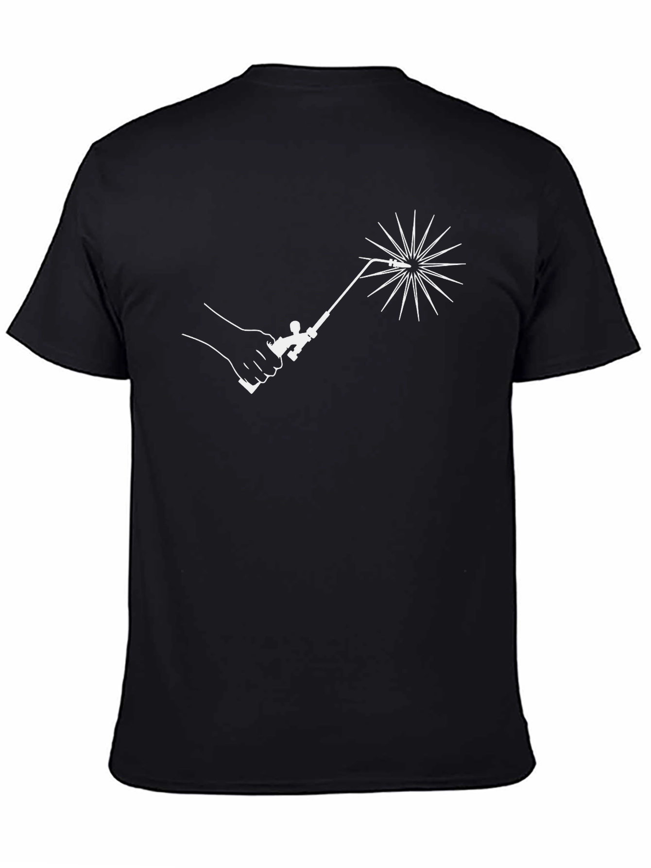 Black Welder Tee: Cool Black T-Shirt with Welding Design view 4