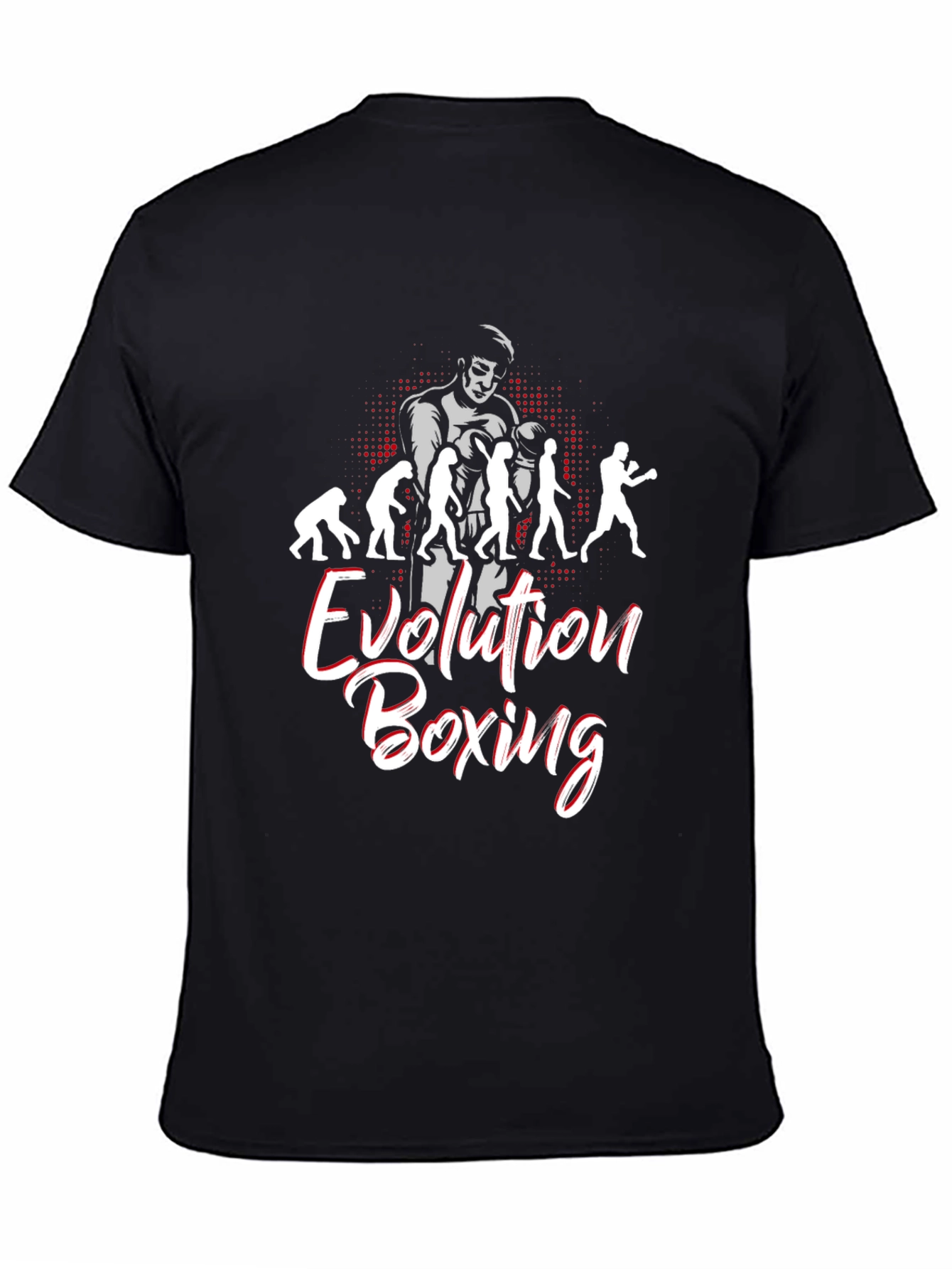 Black Evolution Boxing Graphic T-Shirt view 4