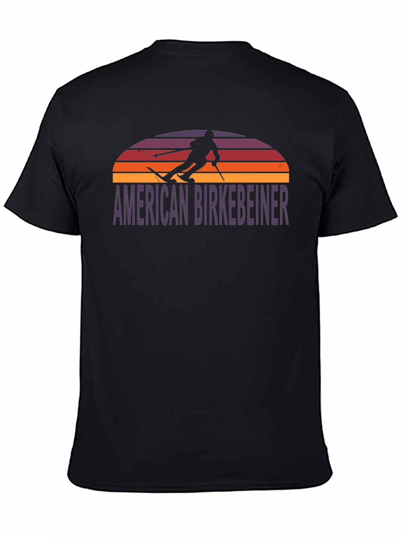 Black American Birkebeiner Ski T-Shirt - Black view 4