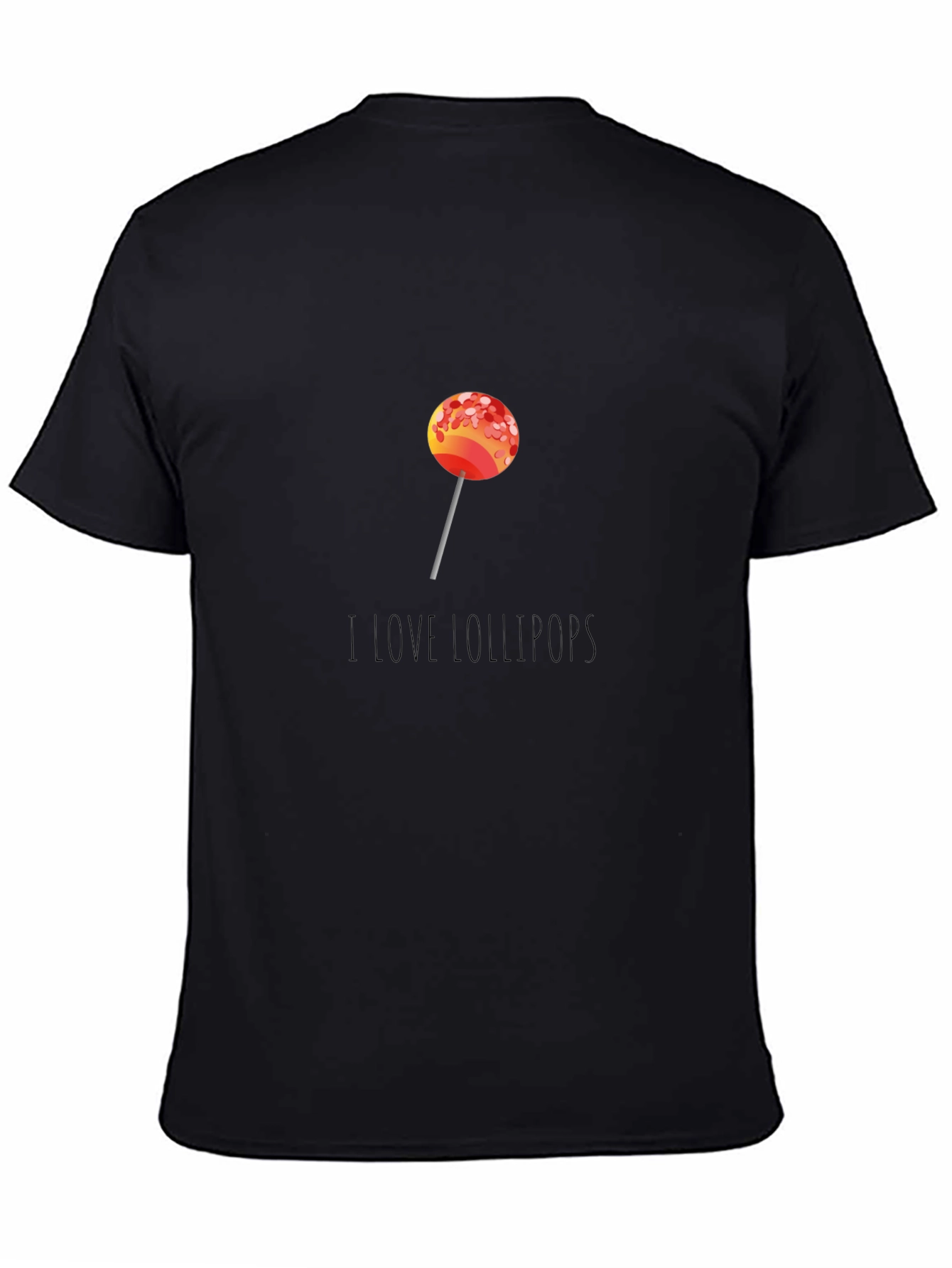 Black I Love Lollipops Graphic Tee - Casual Comfort view 4