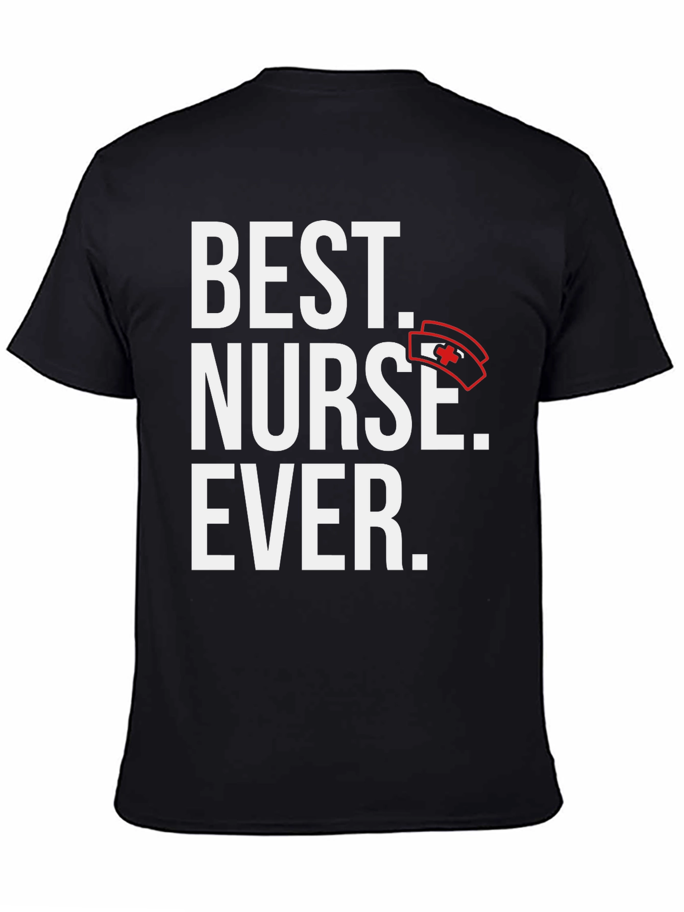 Black Best Nurse Ever Graphic T-Shirt view 4