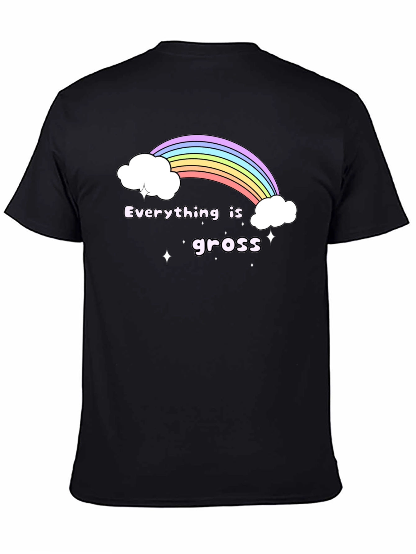 Black Everything is Gross Rainbow T-Shirt - Black Graphic Tee view 4