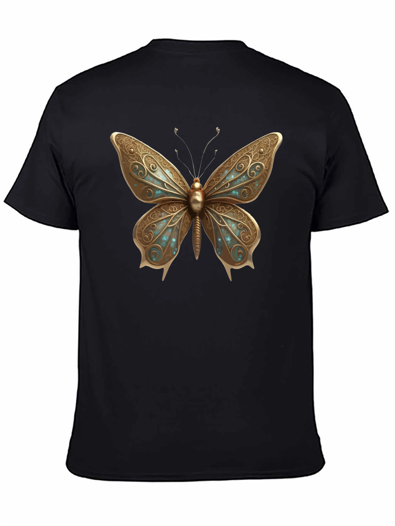 Black Butterfly Graphic Tee - Stylish Menswear view 4