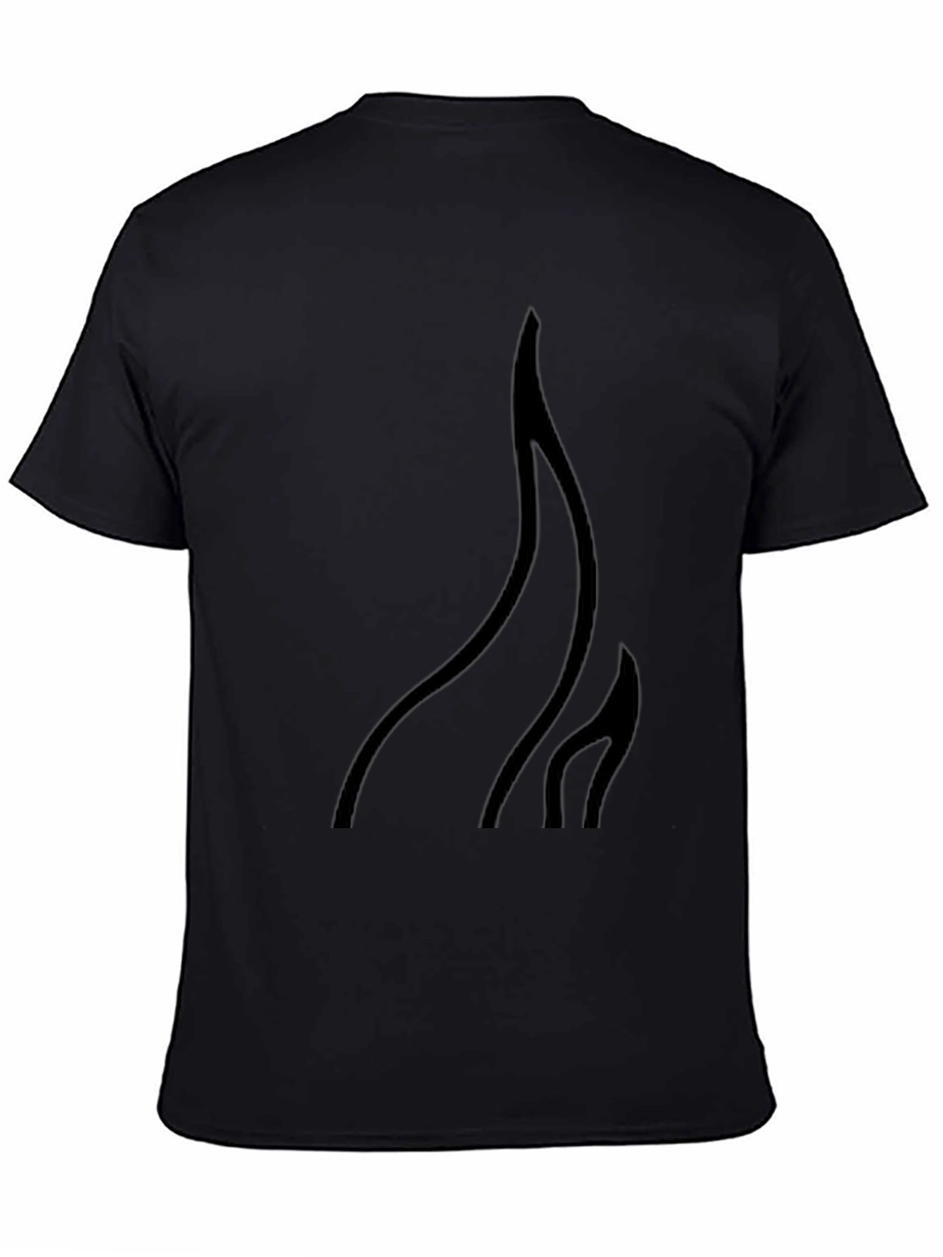 Black Flame Graphic Black T-Shirt - Stylish Casual Wear view 4