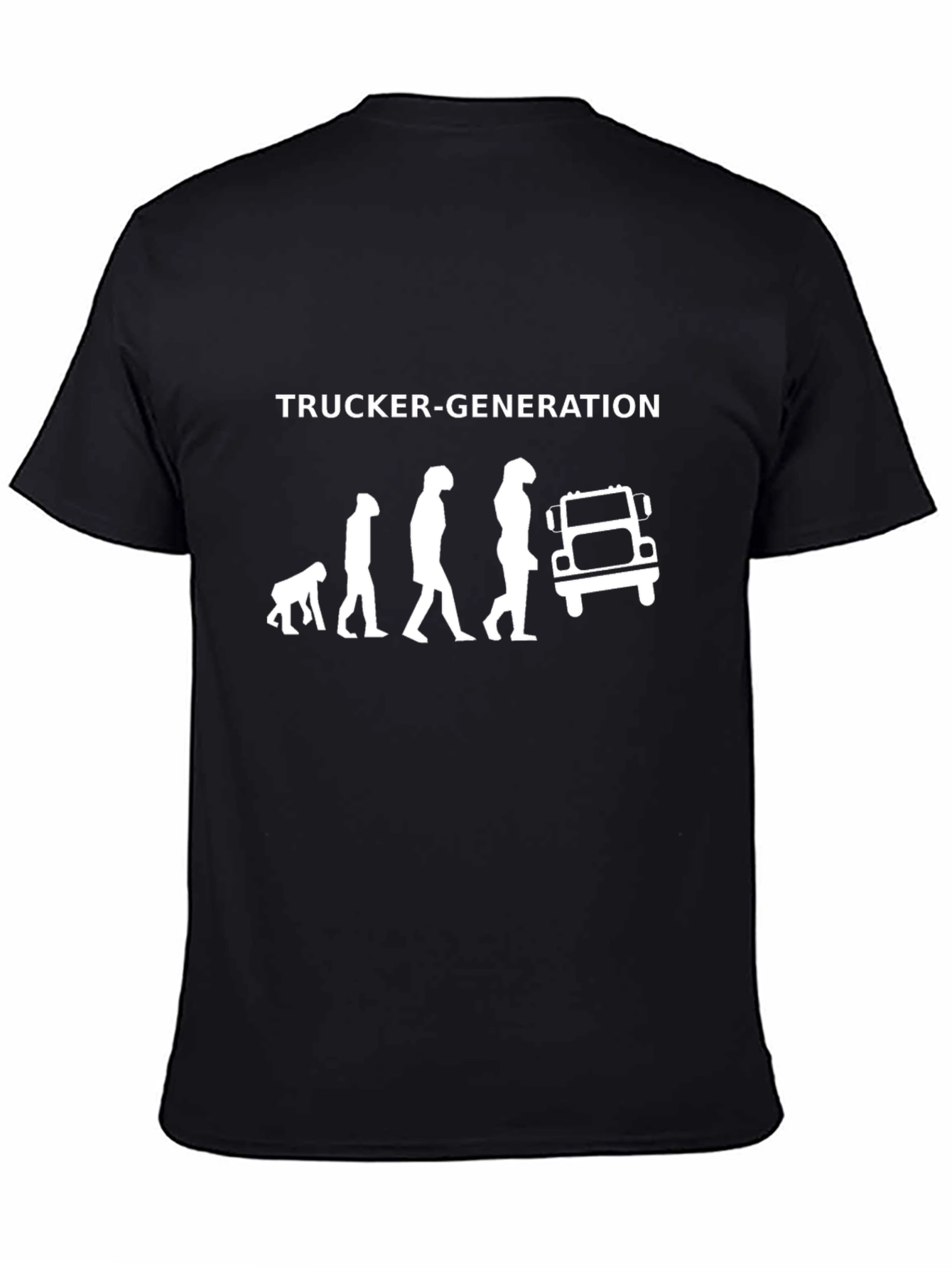 Black Trucker Evolution Black T-Shirt view 4
