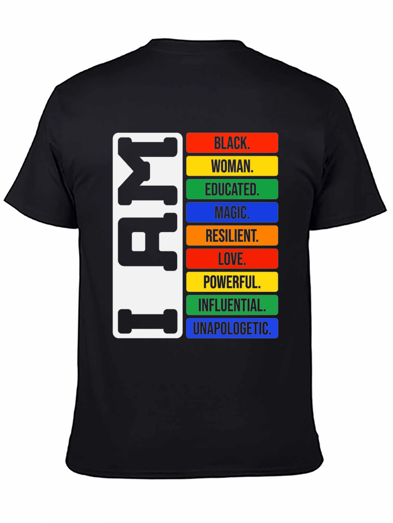 Black I AM Black Woman T-Shirt view 4