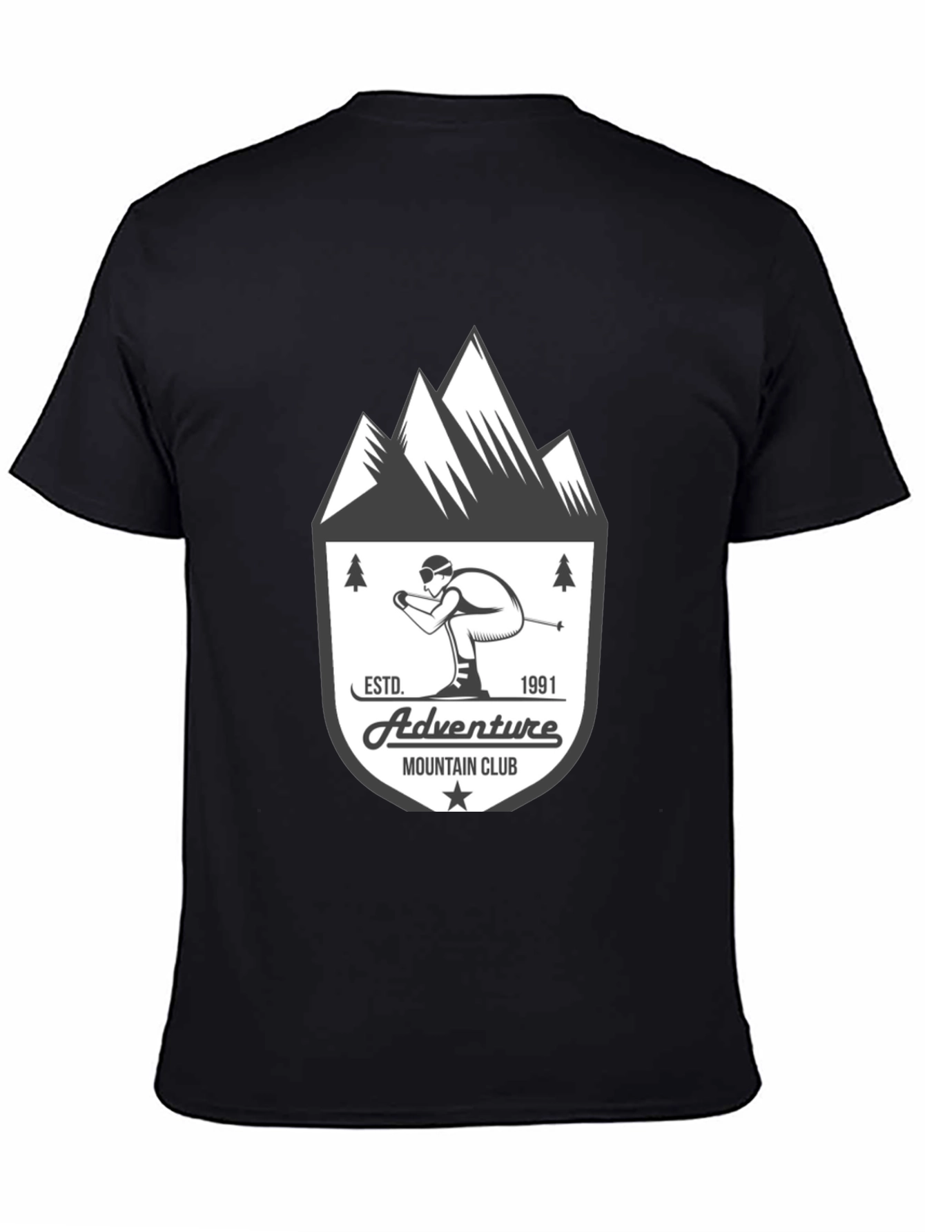 Black Adventure Mountain Club T-Shirt view 4