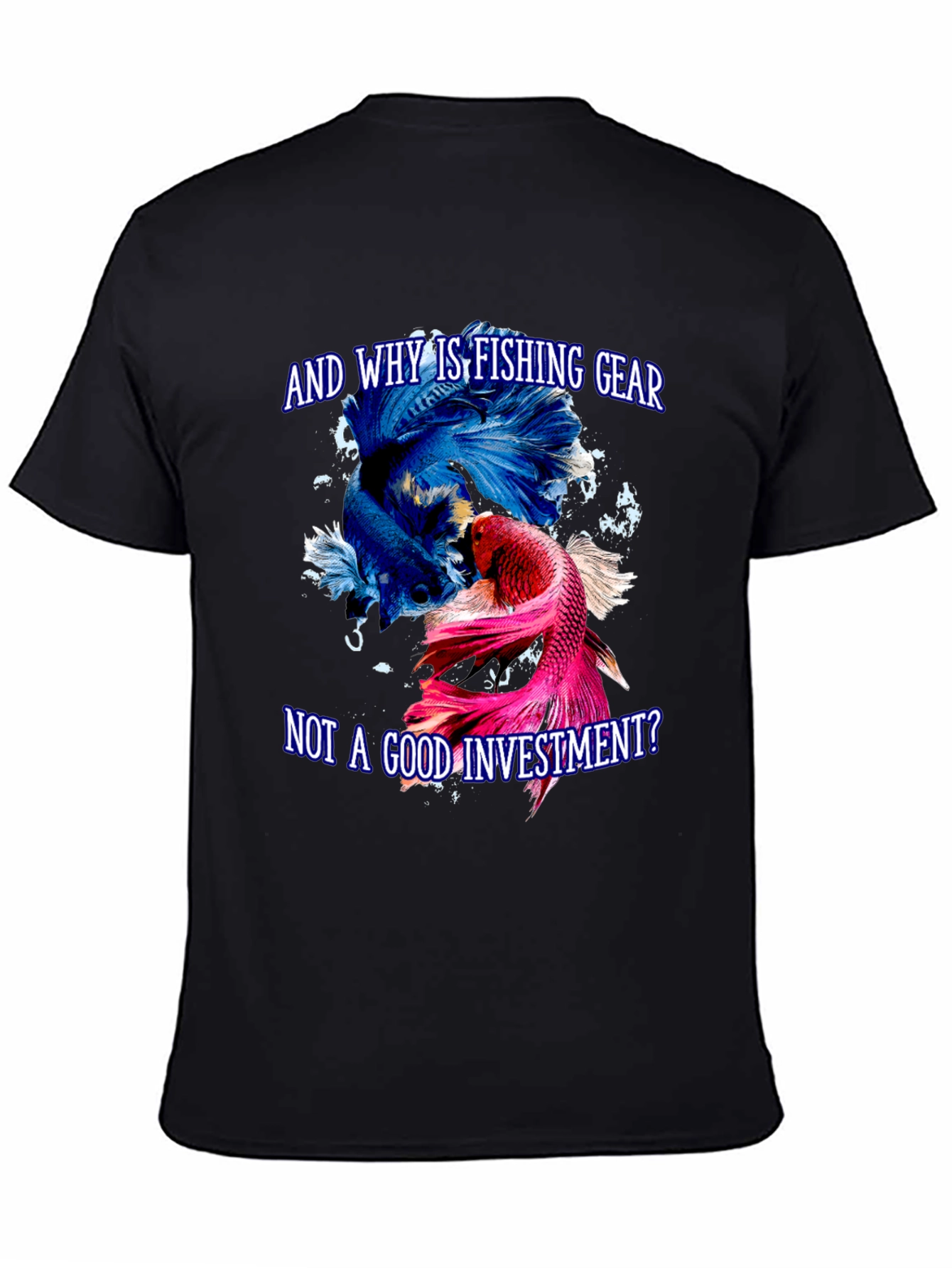 Black Fishing Gear Investment T-Shirt view 4