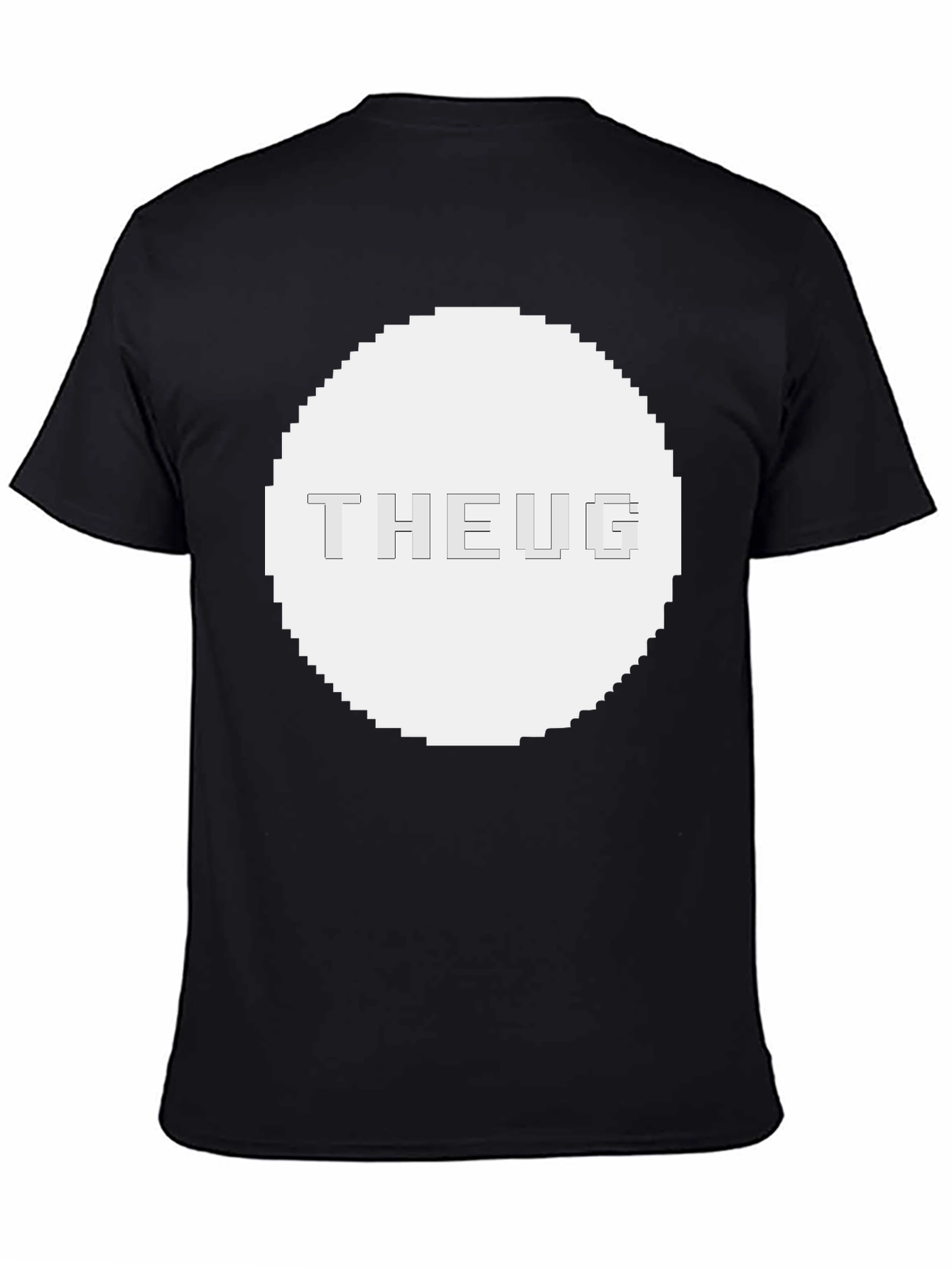Black THEUG Pixelated Graphic Black T-Shirt view 4