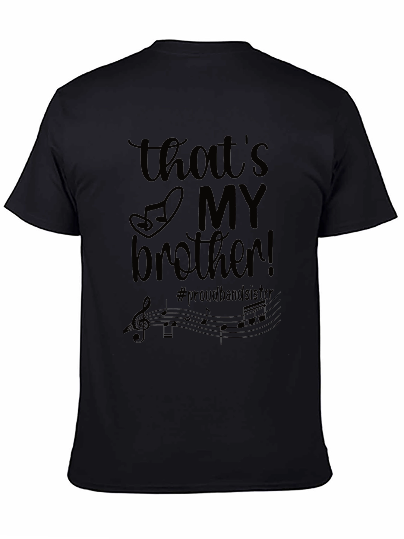 Black That's My Brother Band Sister Graphic Tee view 4