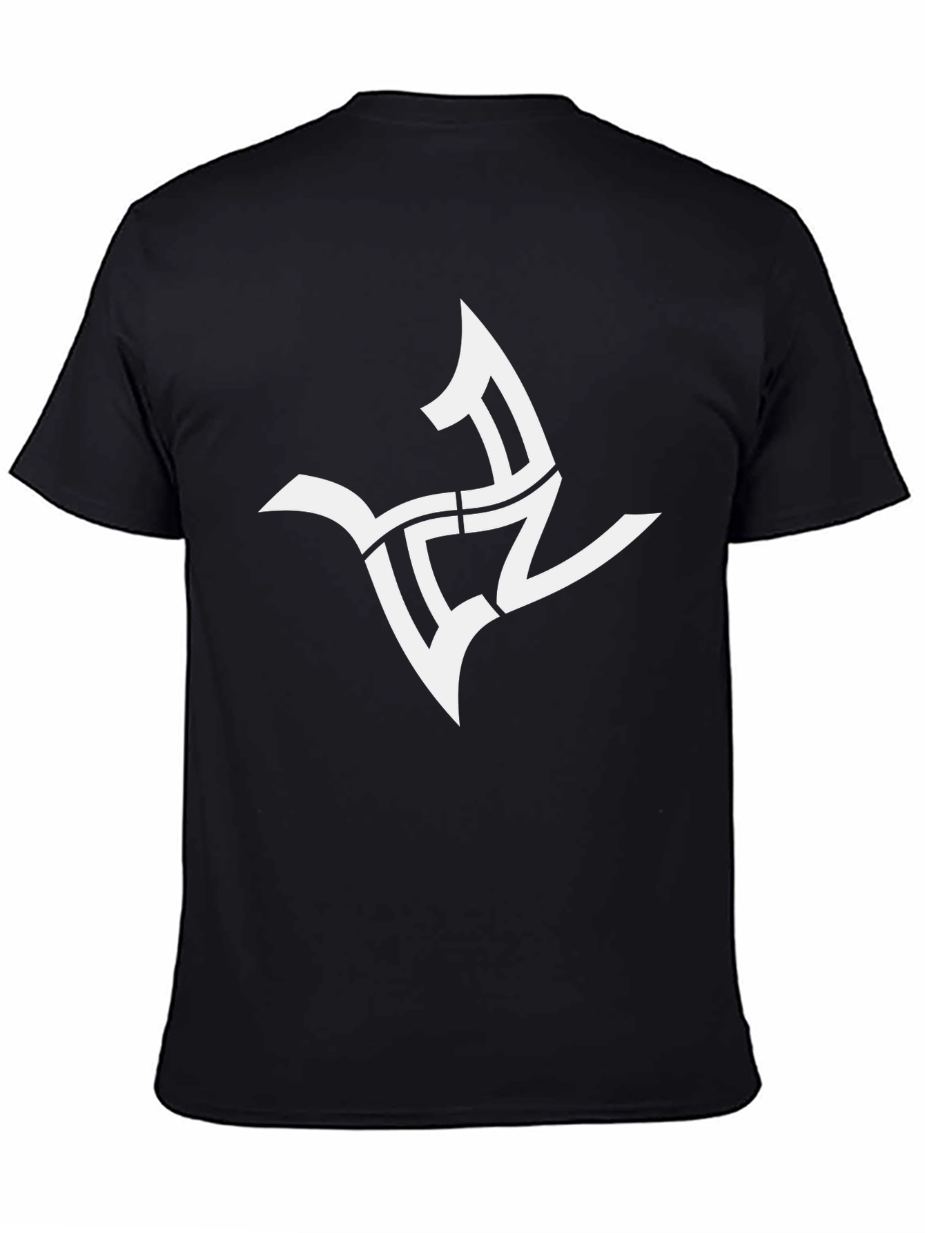 Black Unique Graphic Print Black T-Shirt view 4
