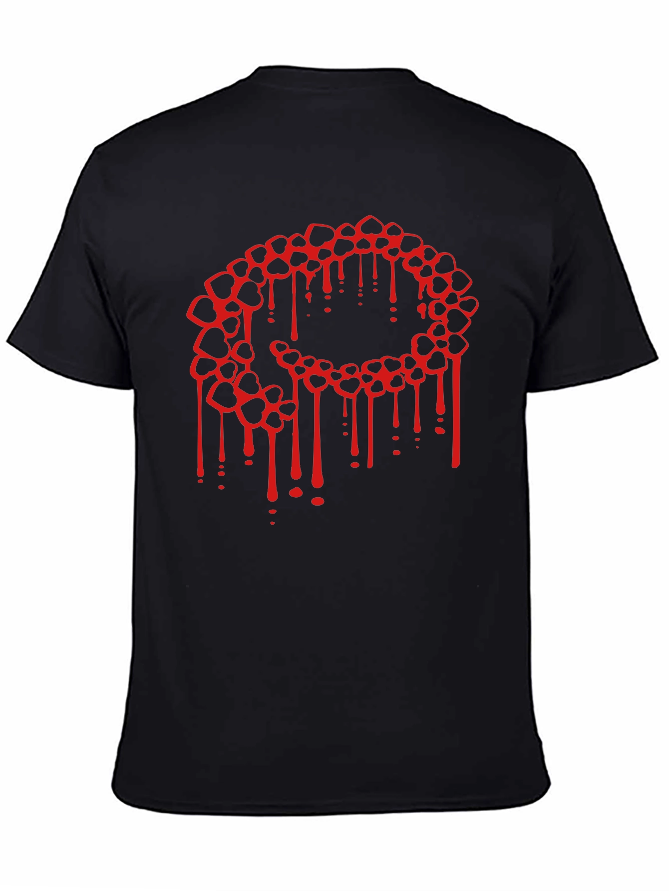 Black Bleeding Hearts Graphic Tee - Black view 4