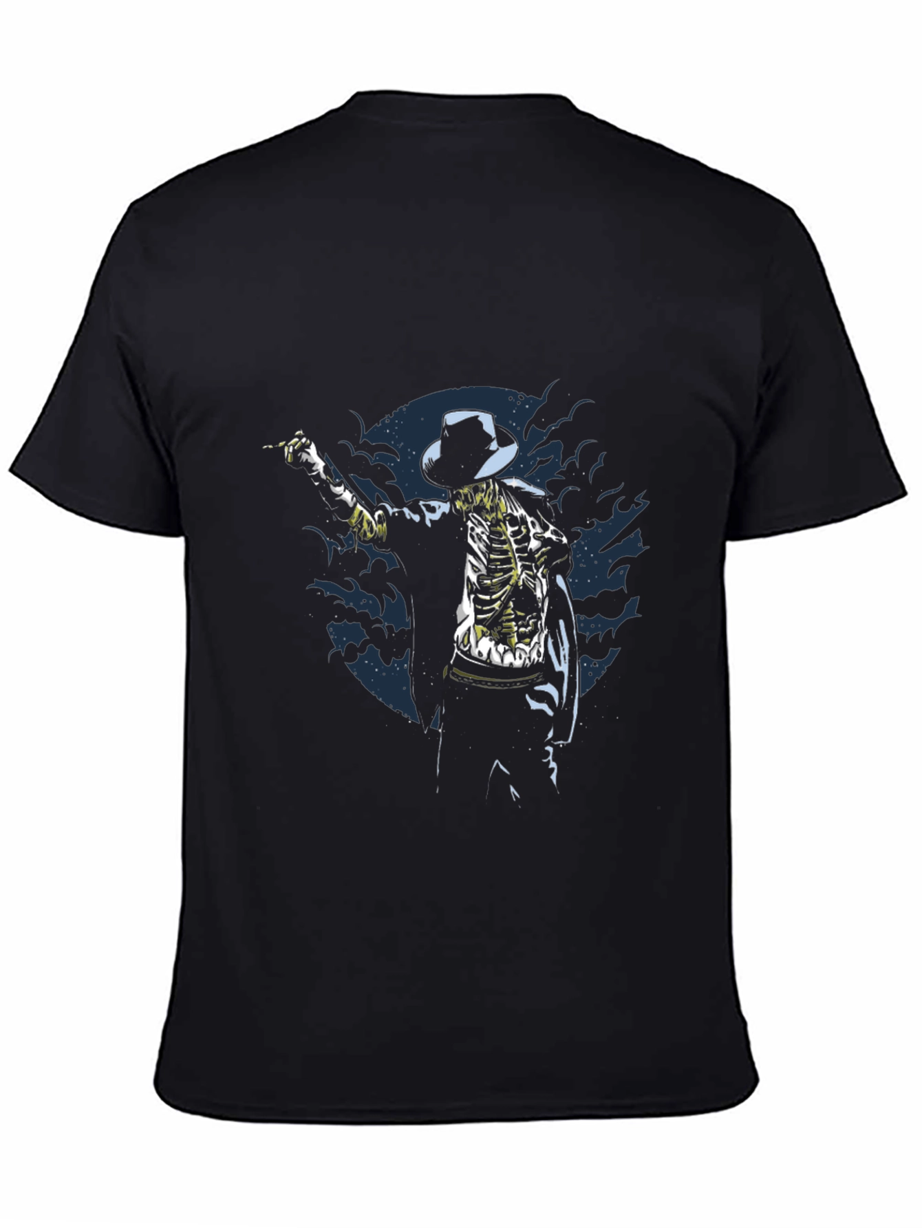Black Skeleton Michael Jackson T-Shirt - Thriller Dance Tee view 4