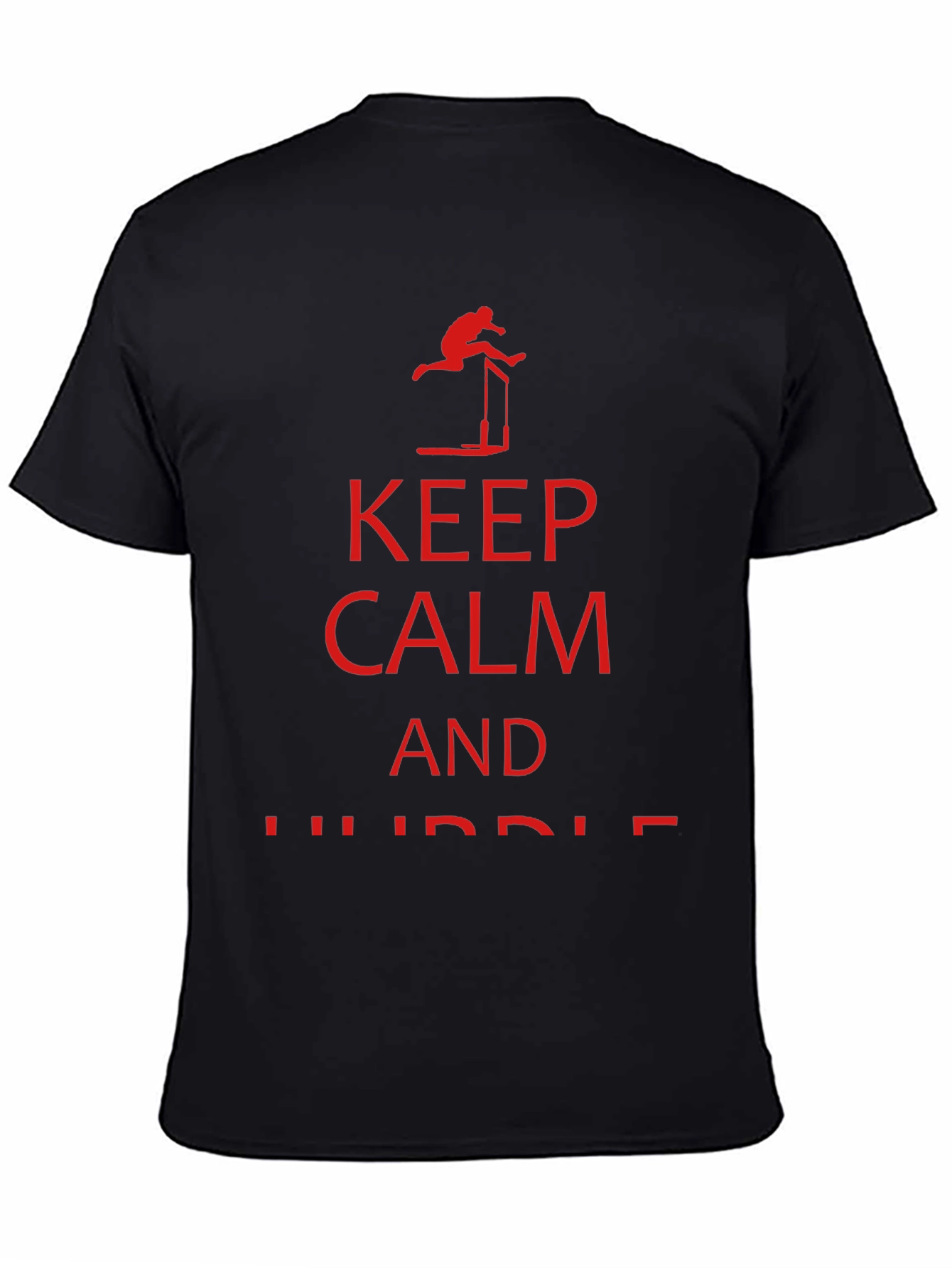 Black Keep Calm and Hurdle Black T-Shirt view 4