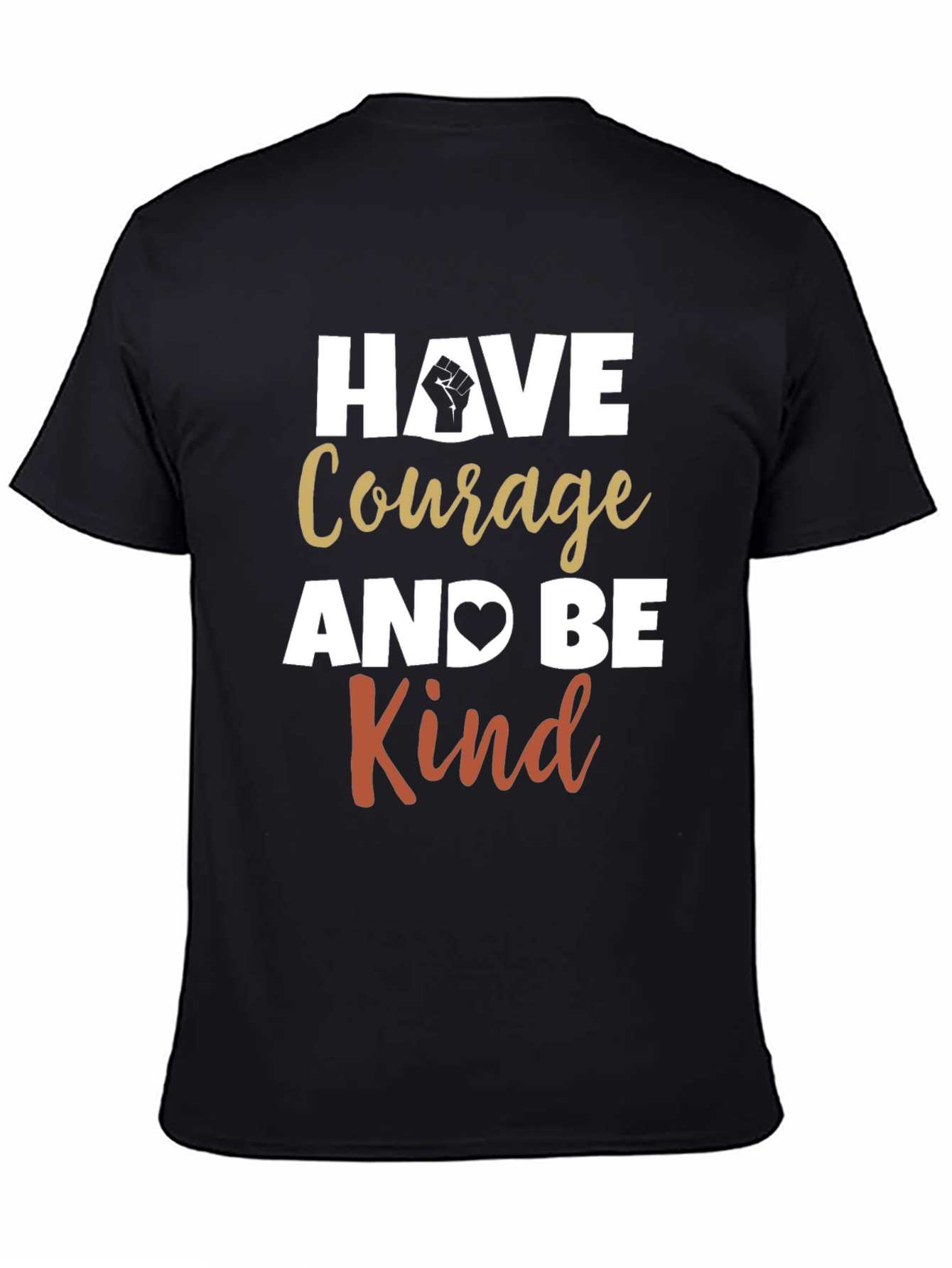 Black Courage and Kindness Graphic Tee view 4