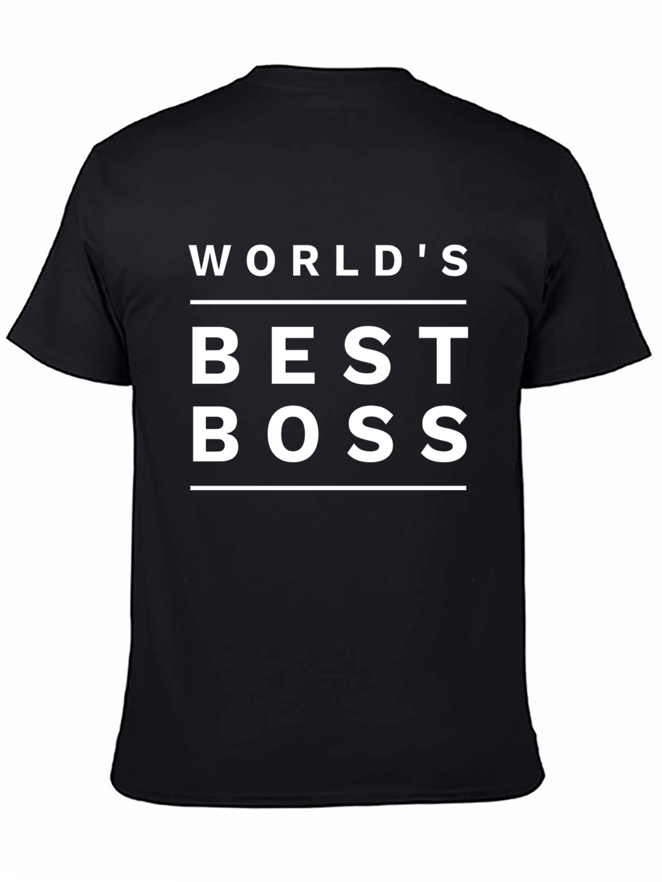 Black World's Best Boss T-Shirt - Novelty Gift Idea view 4
