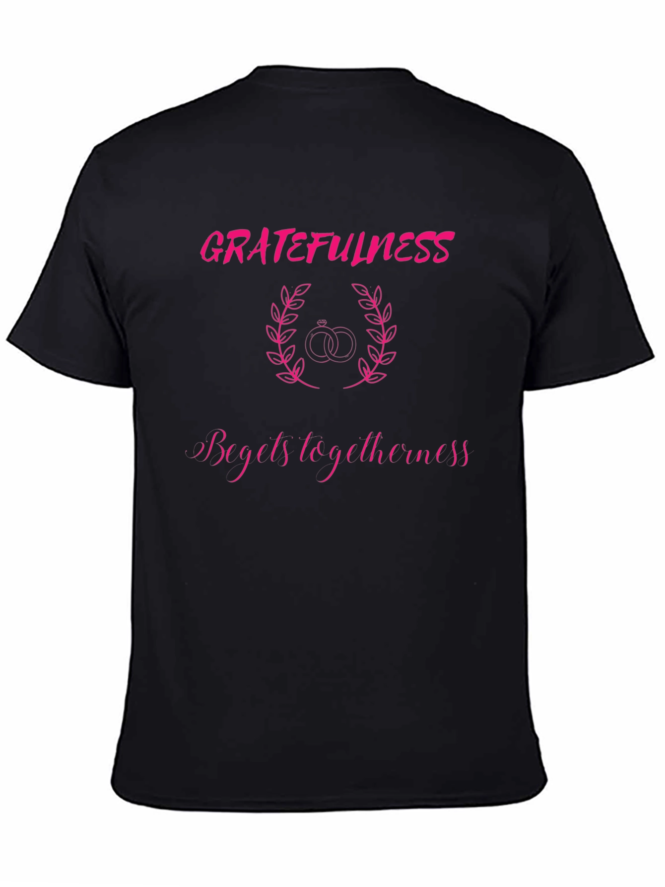 Black Gratefulness Graphic Tee -  Unisex view 4