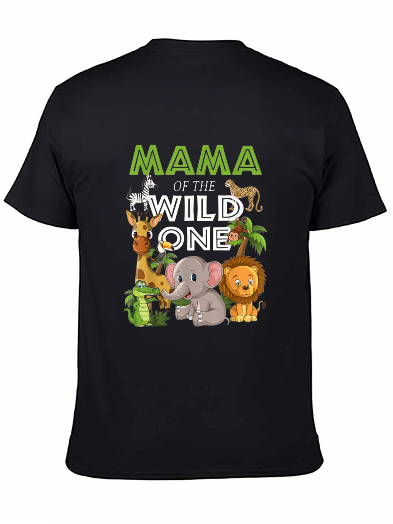 Black Mama of the Wild One Safari Animal T-Shirt view 4