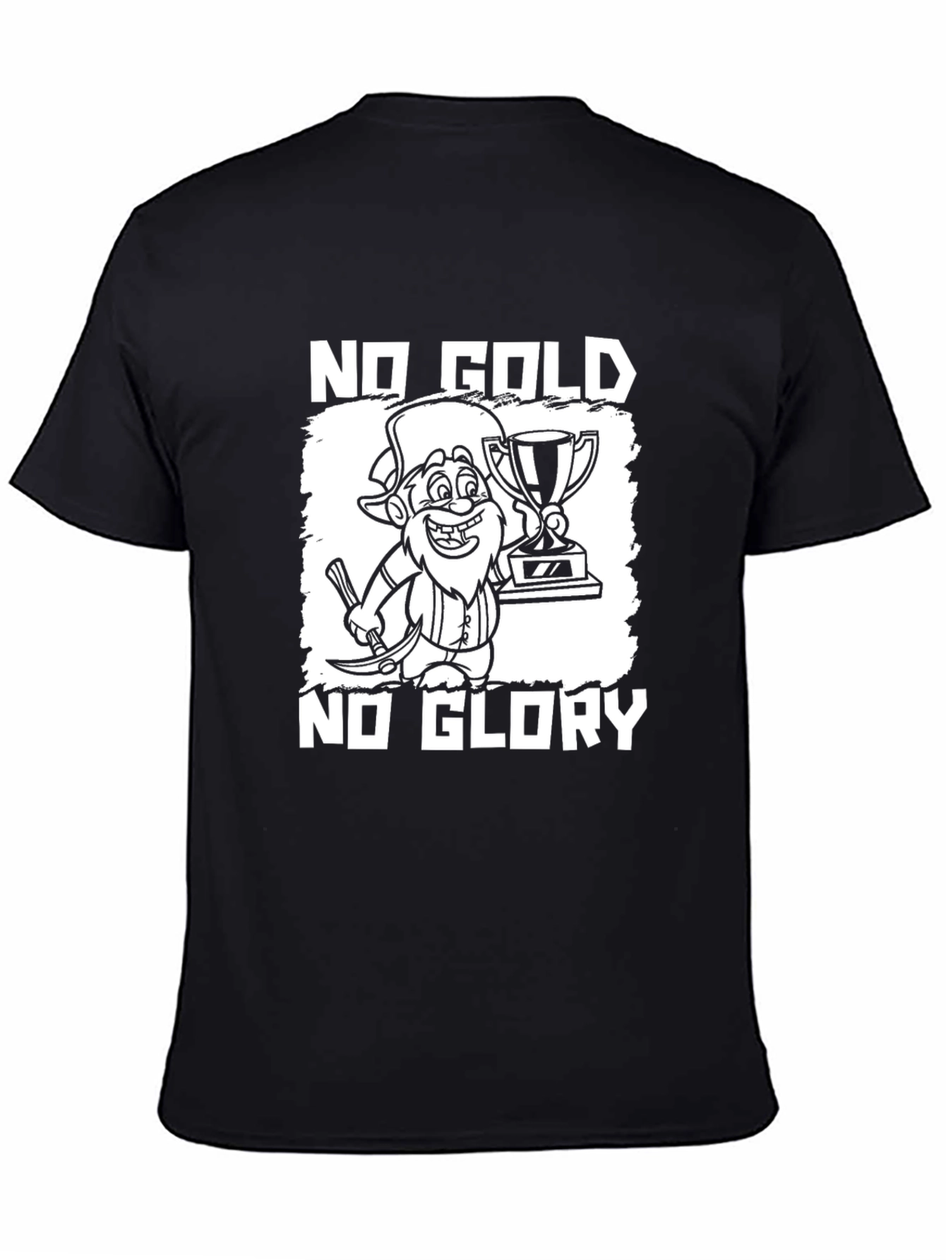 Black No Gold No Glory Graphic T-Shirt view 4